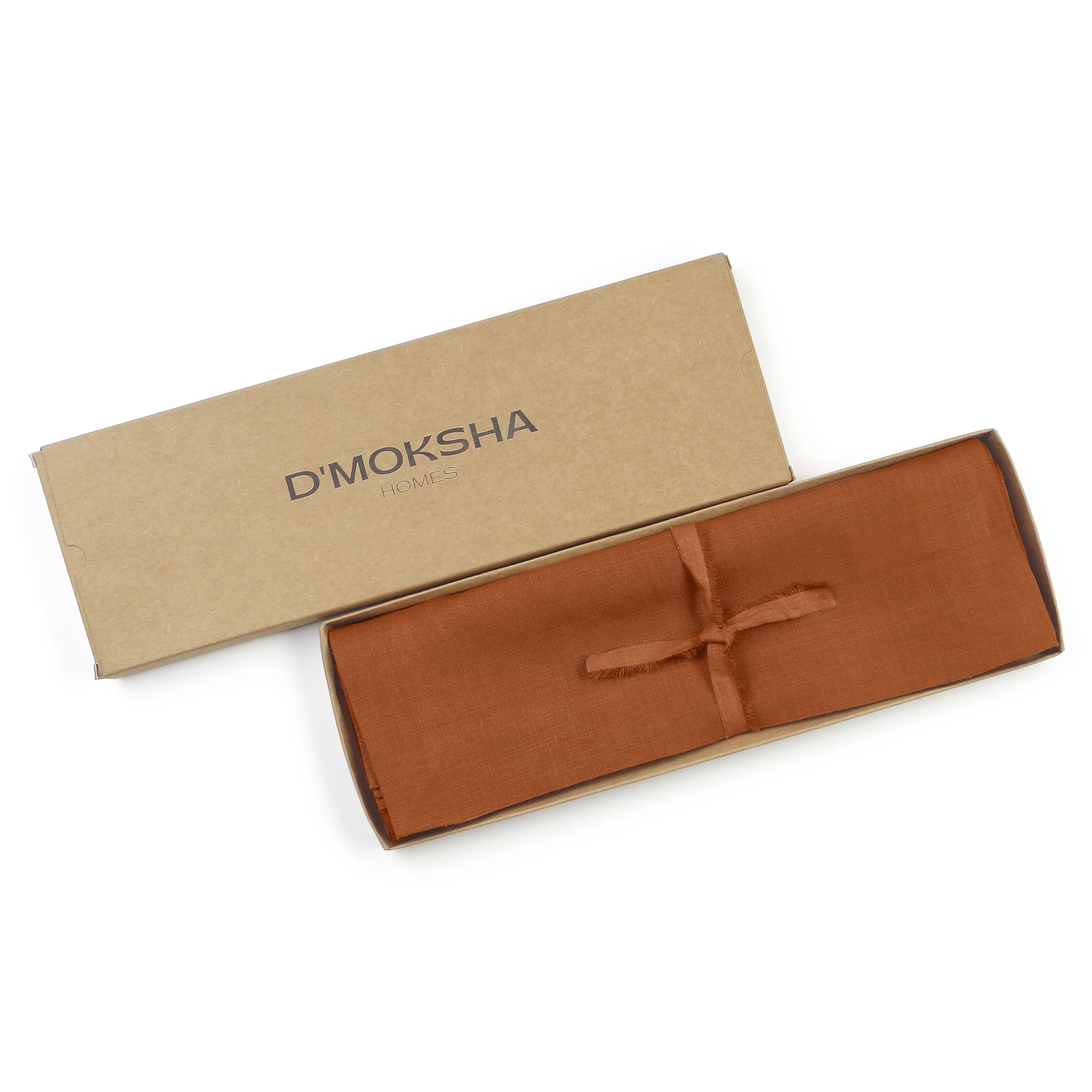 Dmoksha Fall Placemats 14 X 19 Inch, Rust Placemats Set Of 4, 100% Pure Linen Placemats, Hemmed Cloth Placemats, Perfect For Tha