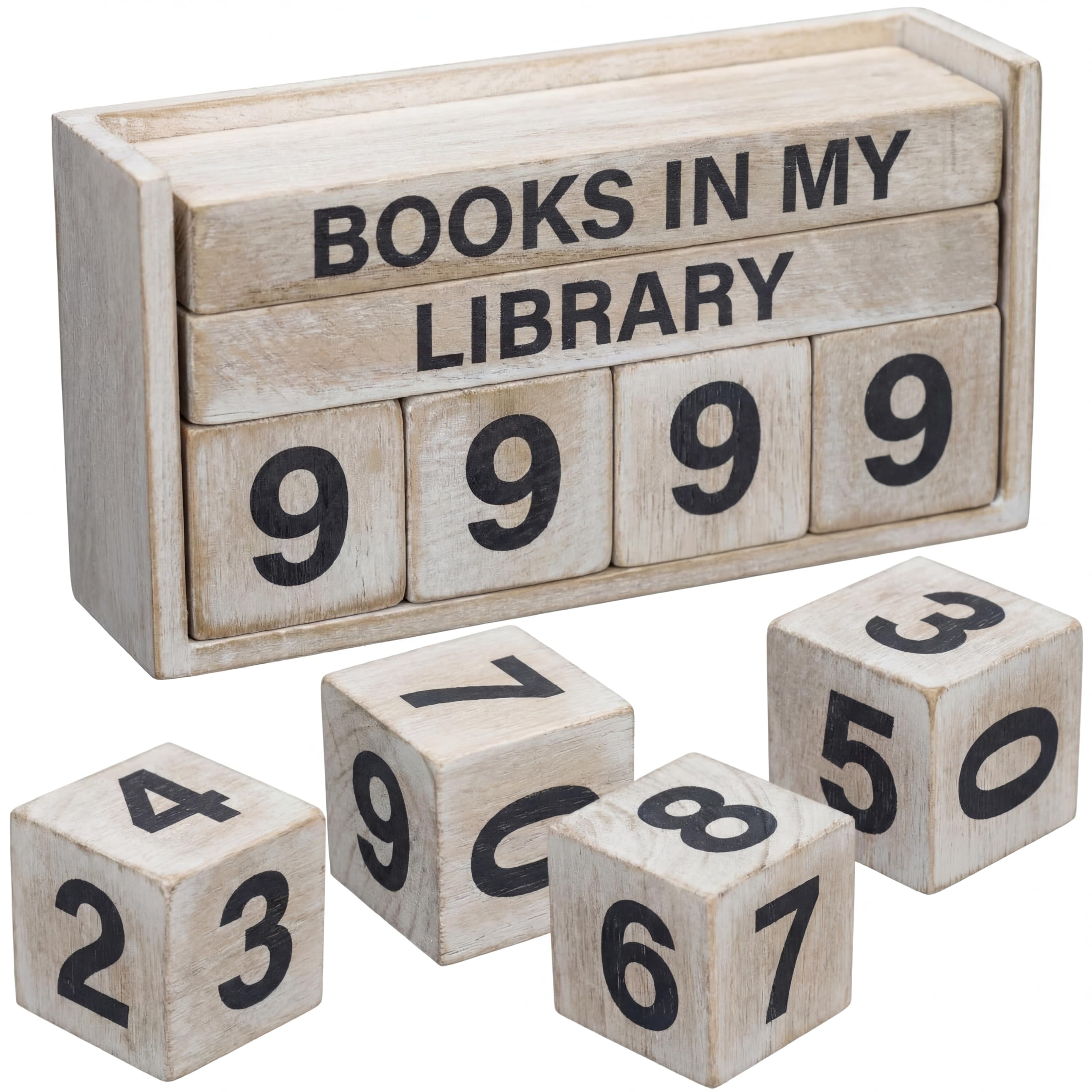 Yerliker Book Lover Gifts Books in My Library Counter Tracker Books Counter Sign up to 9999 Bookish Accessories Bookworm Gifts f