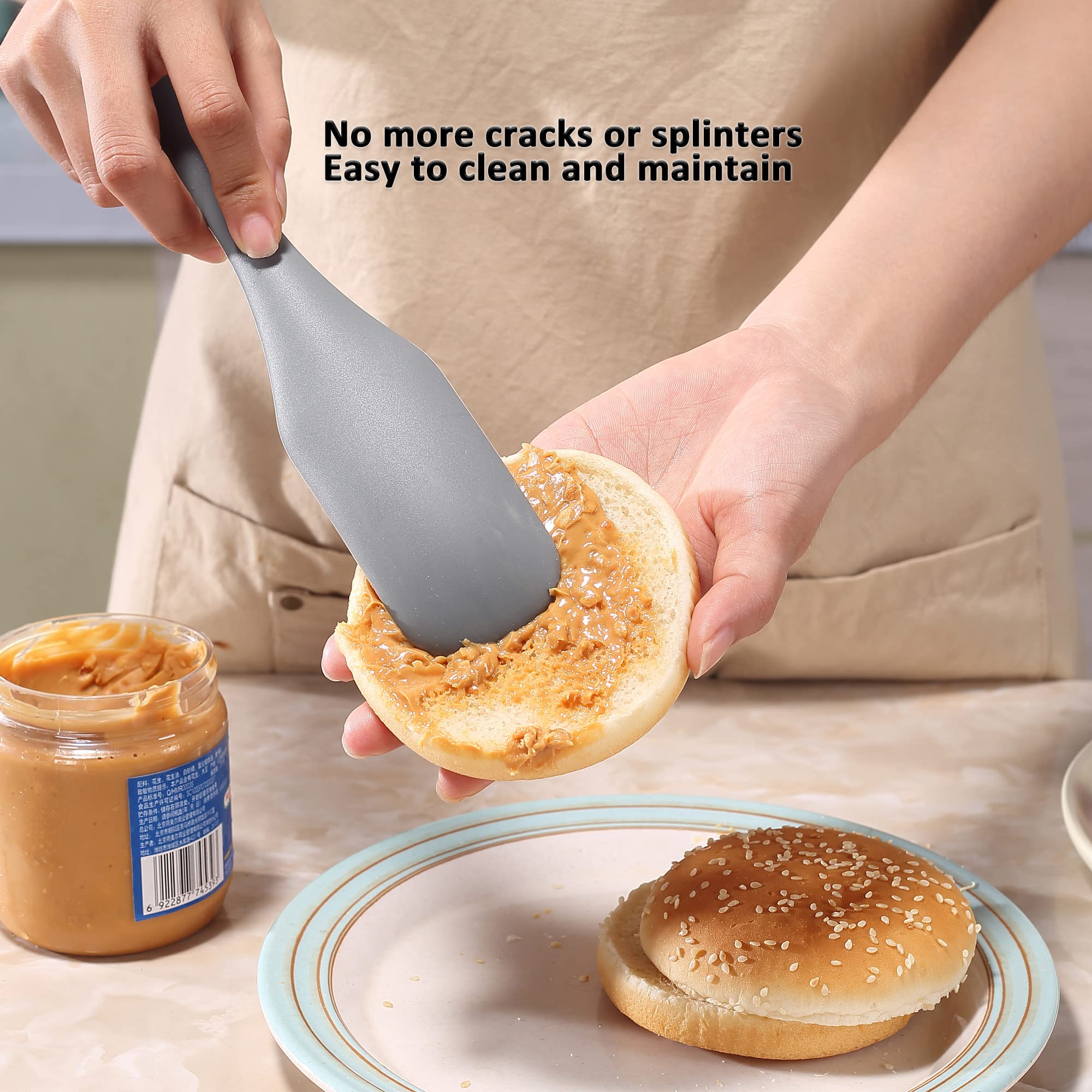 Tongjude Silicone Spurtle Set, Silicone Spatula Set, Heat Resistant Cooking Utensil For Nonstick Cookware, Serving,Baking, Whisk