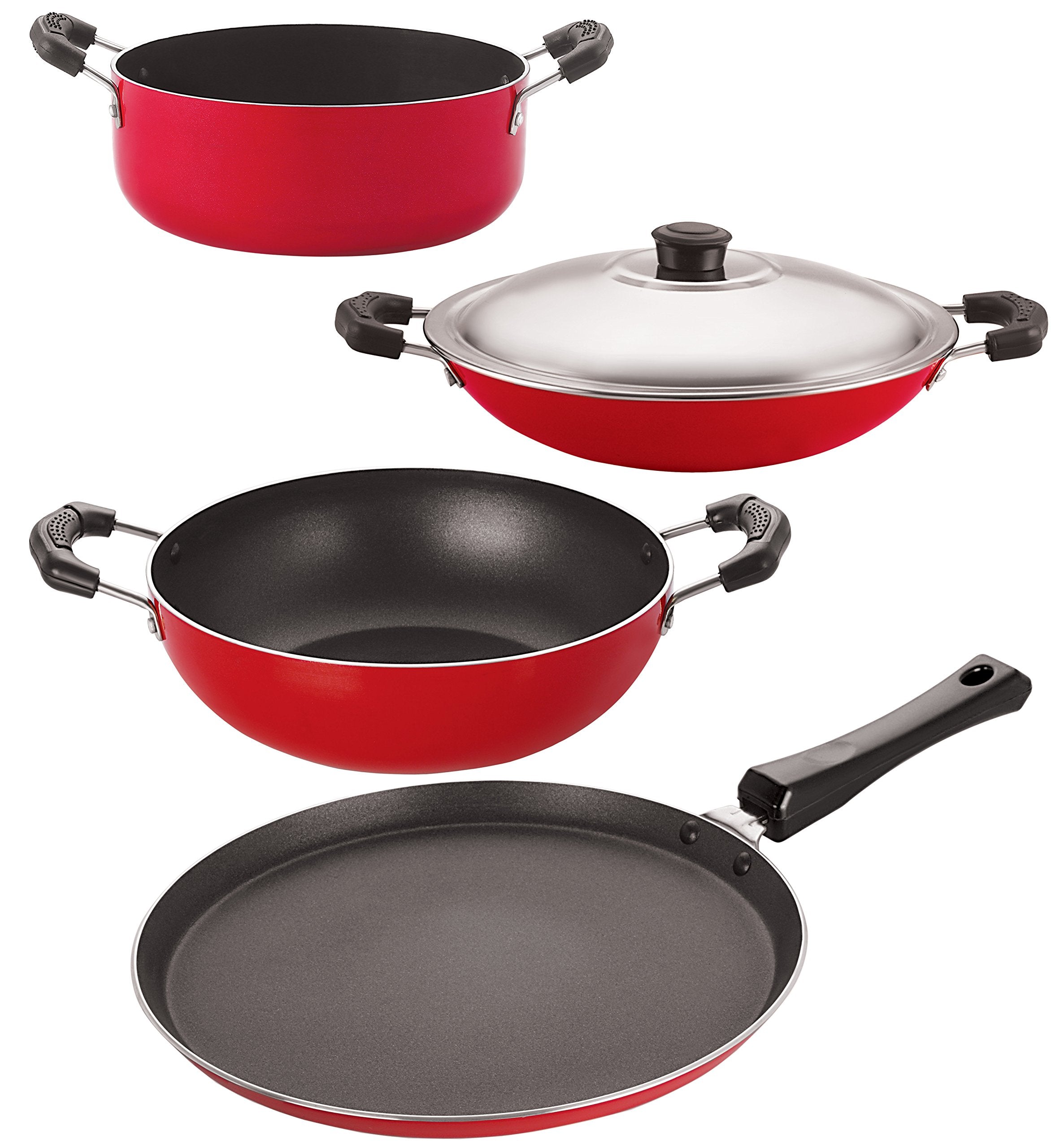 Nirlon NonStick 4 Piece Aluminium Cooking Utencil Combo Gift Set Offer