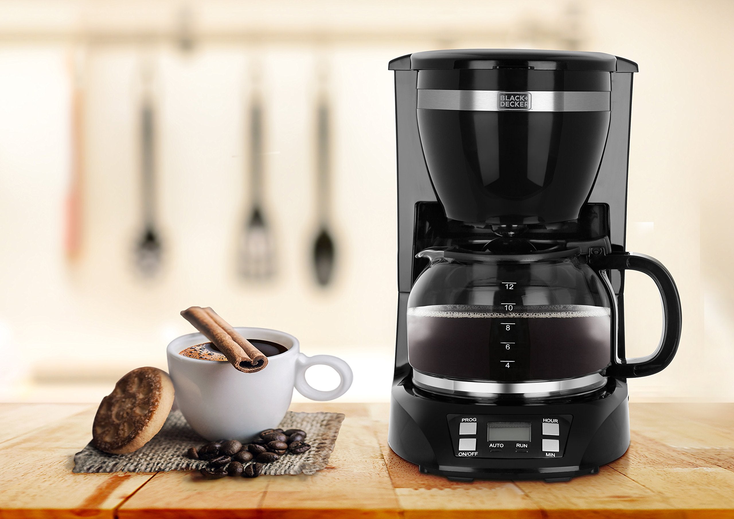 Black+Decker Bxcm1201In 900W 12-Cup Drip Coffee Maker | 1.5L Water Tank Capacity | Anti-Drip Feature | Auto Keep-Warm Function |