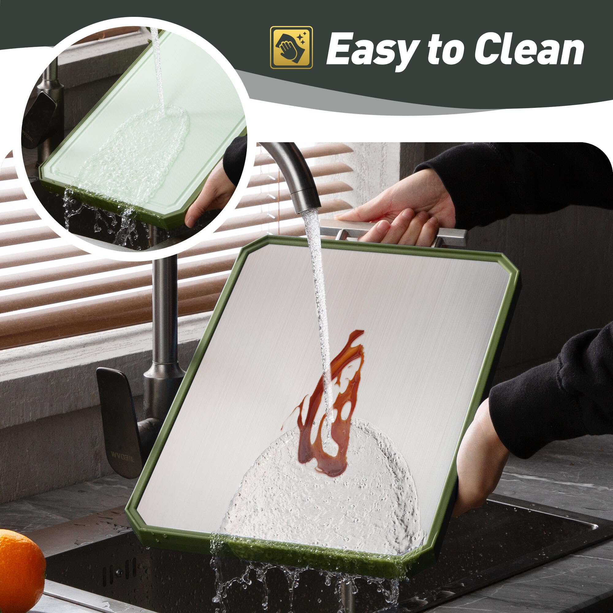 2 in 1 Stainless Steel Cutting Board with Handle Chopping Butcher Block not Titanium Mother Day Best Mama Mommy Bonus Mom Ever M