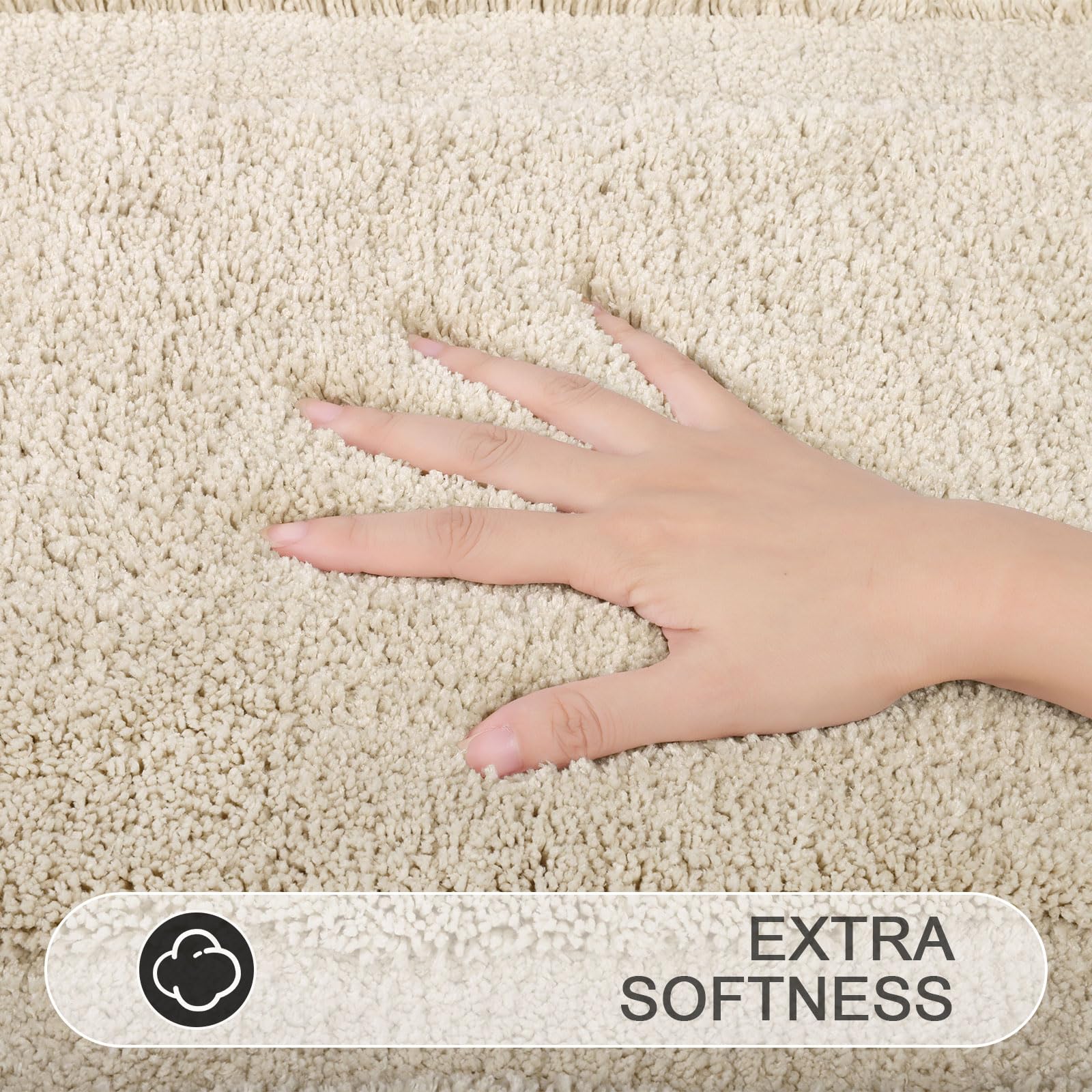Shacos Microfiber Bathroom Rugs Set Of 3 With Toilet Lid Cover Non Slip Washable Bath Mat Absorbent Bathroom Carpet 16''X24''+U