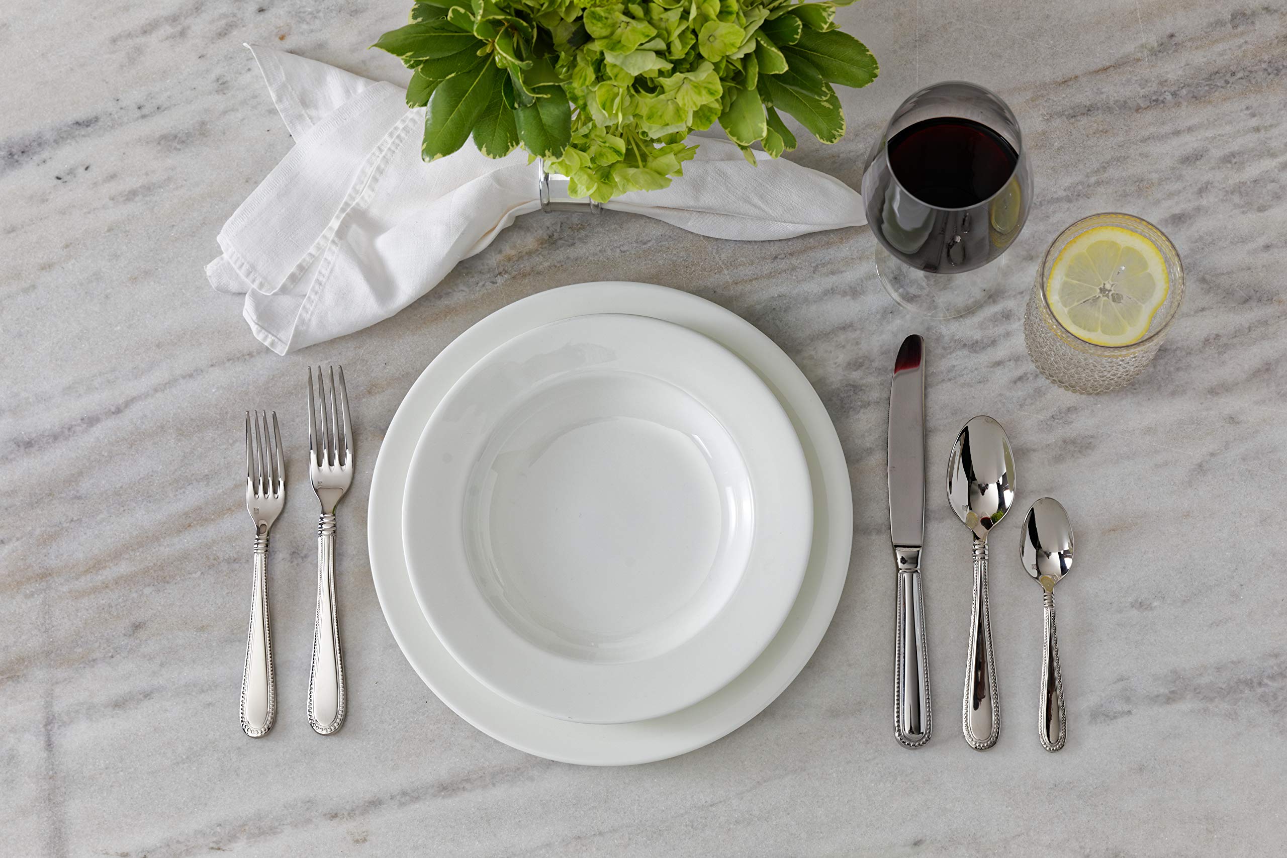 Fortessa Caviar 18/10 Stainless Steel Flatware, 5 Piece Place Setting, Service For 1