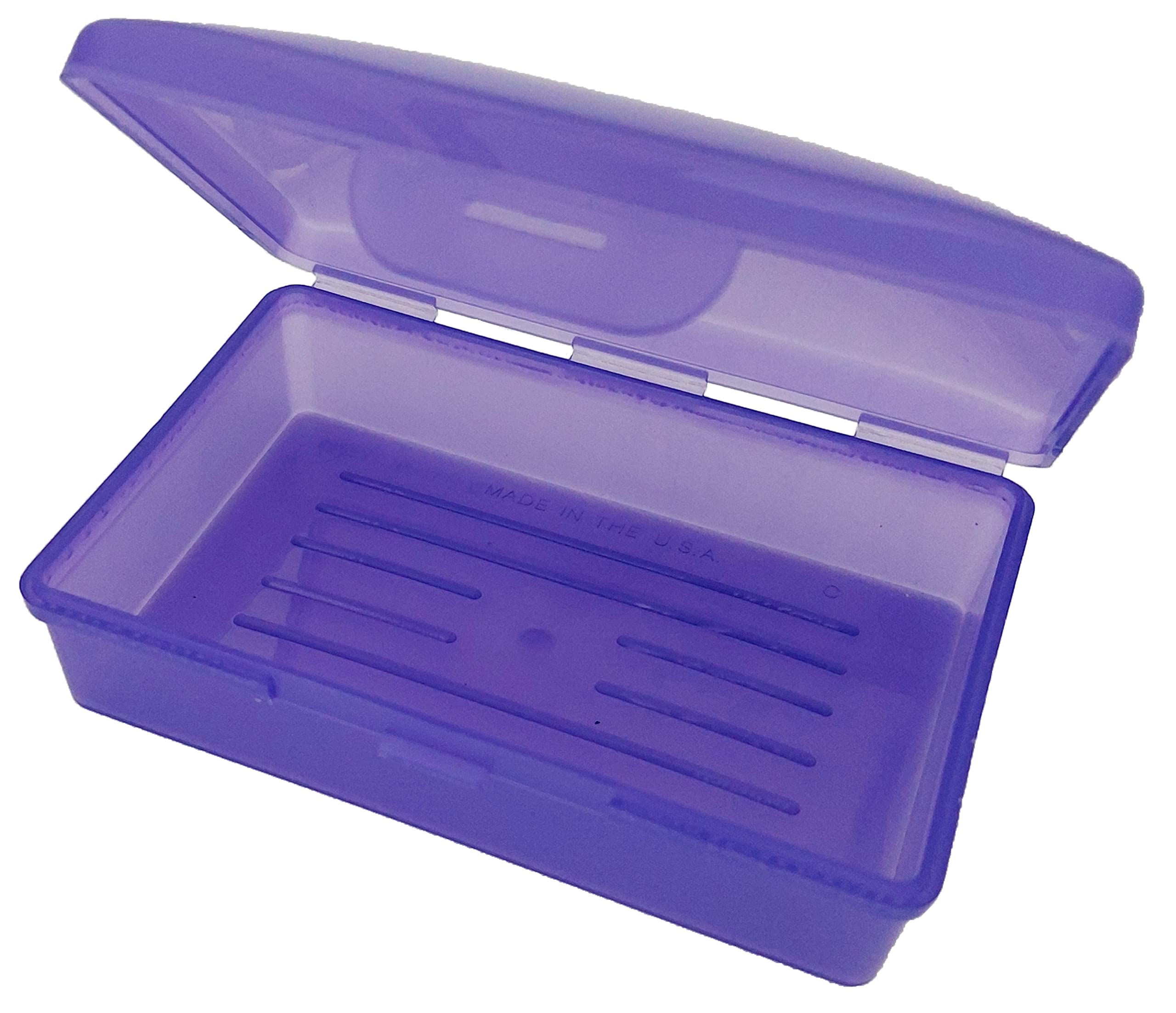 American Comb: Soap Box, 1 Purple - Made In The Usa - Soapbox With Hinged Lid And Secure Latch