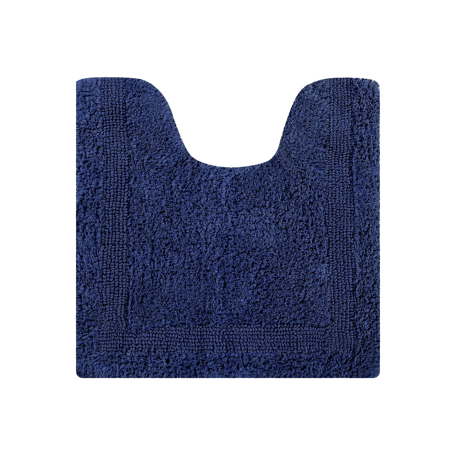 Better Trends 100% Cotton Lux Collection Bath Mats, Navy Contour Bath Mat - Tufted, Reversible & Absorbent & Machine Washable Ba