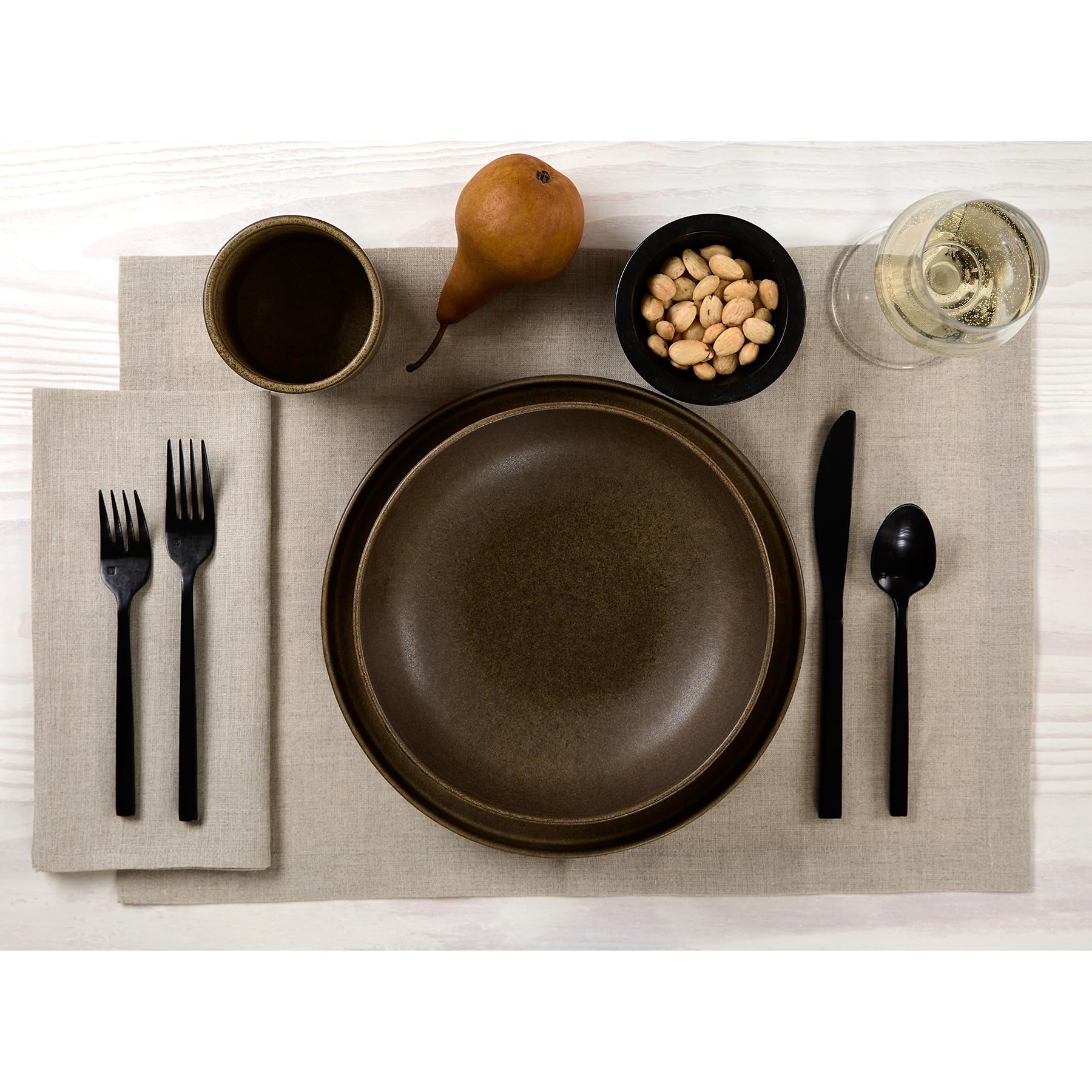 Solino Home Linen Dinner Napkins 20 X 20 Inch - 100% Pure Linen Natural Cloth Napkins Set Of 4 For Spring, Easter - Fete, Handcr