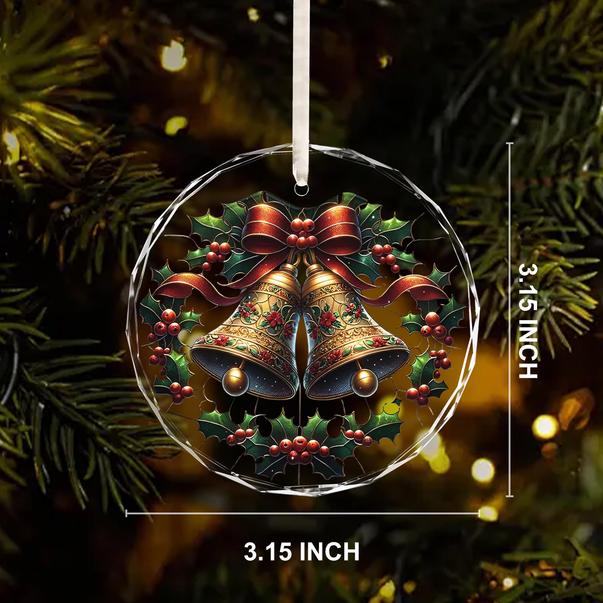 2025 Christmas Ornament, Christmas Tree Ornaments Bell Ornaments for Xmas Tree New Home Decor House Warming Gifts Stocking Stuff