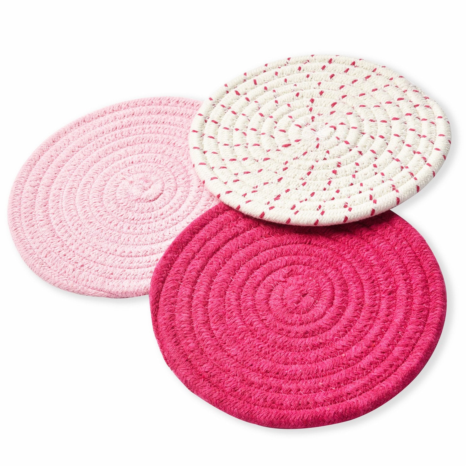 Kitchen Potholders Set Trivets Set 100% Pure Cotton Thread Weave Hot Pot Holders Set (Set Of 3) Stylish Coasters, Hot Pads, Hot
