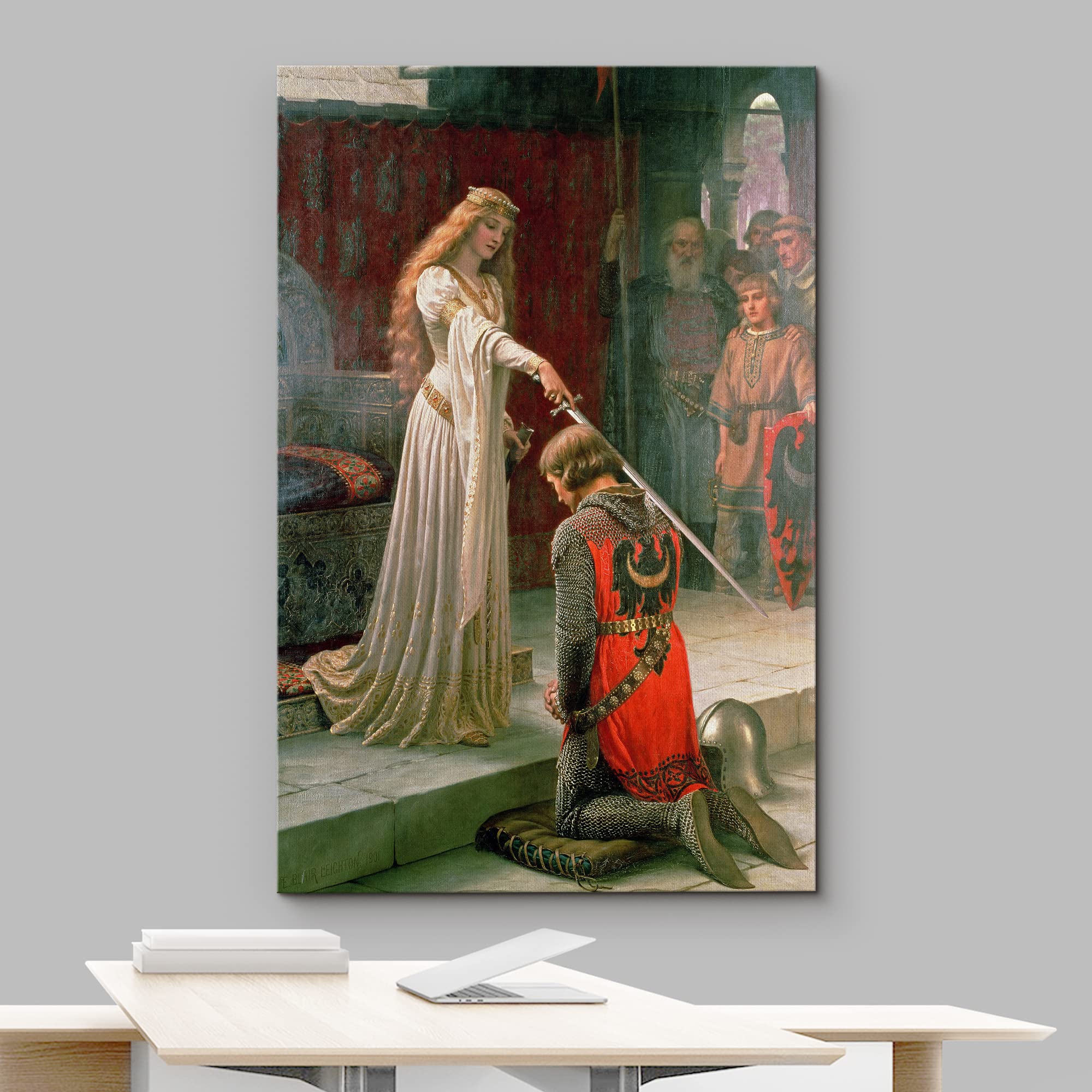 Wall26 Framed Canvas Print Wall Art The Accolade By Edmund Leighton Nature Wilderness Illustrations Fine Art Traditional Scenic