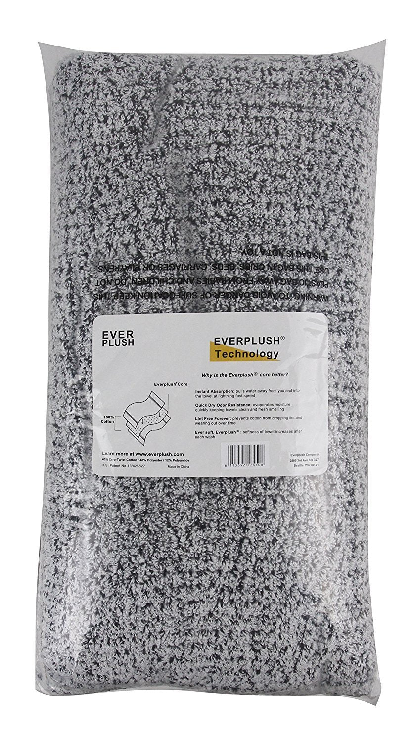 Everplush Diamond Jacquard Bath Sheet  35'' x 66''  Gray