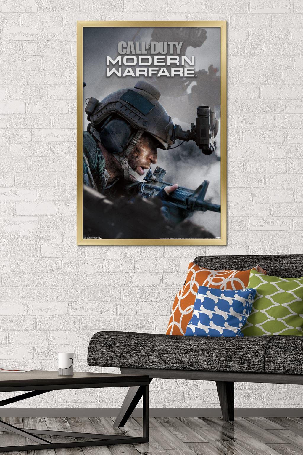 Trends International Call Of Duty: Modern Warfare - Multiplayer Wall Poster, 22.375'' X 34'', Gold Framed Version