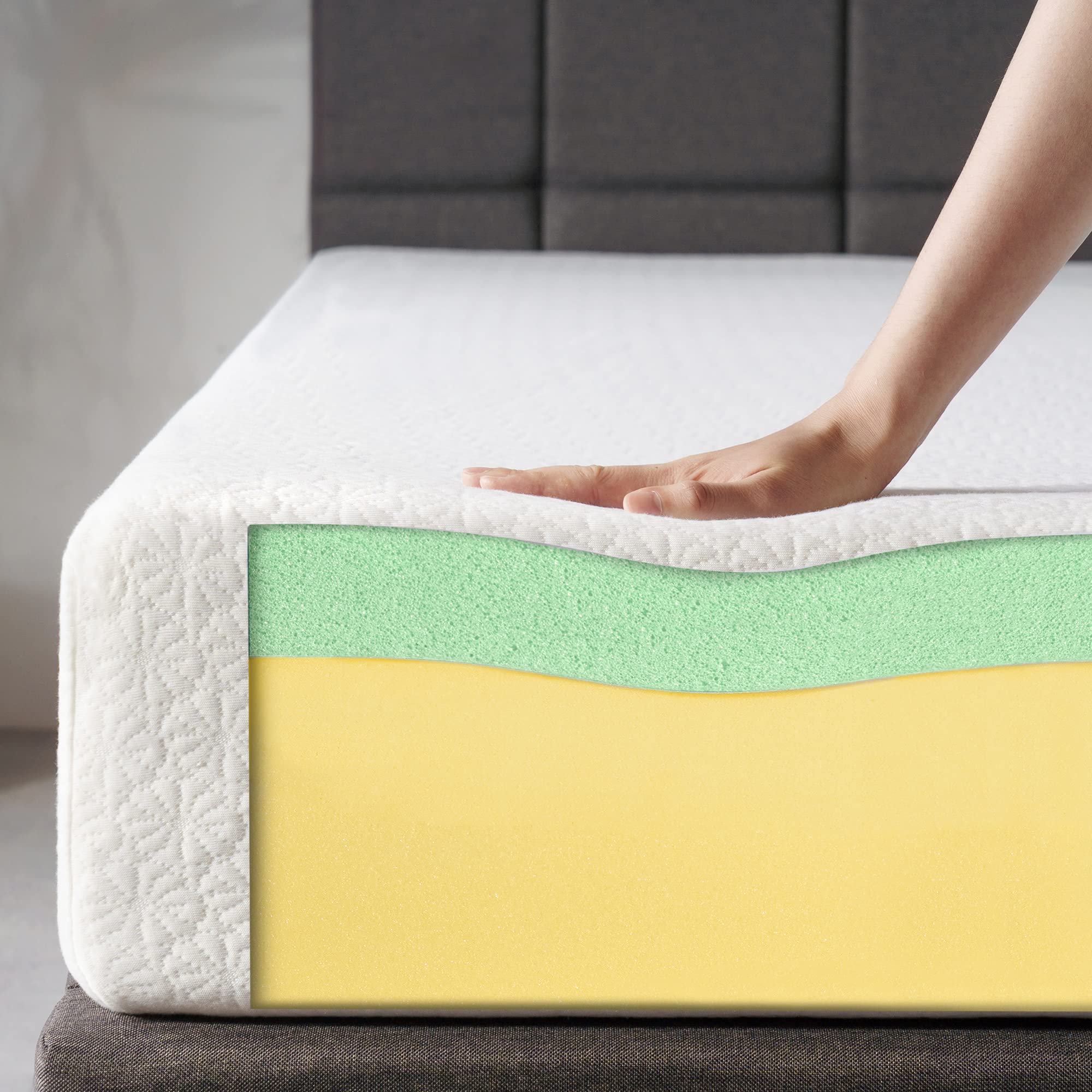 Zinus 8 Inch Green Tea Activfresh(R) Memory Foam Mattress, Twin, Mattress In A Box With Compact Wonderbox Packaging, Certipur-Us