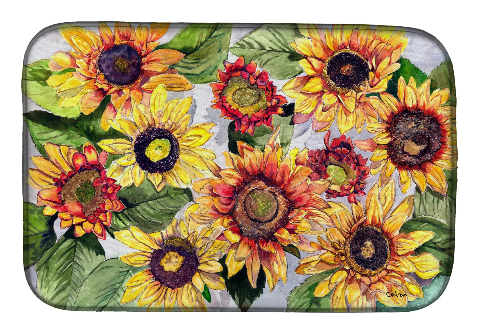 Sunflowers Dish Drying Mat 8766DDM