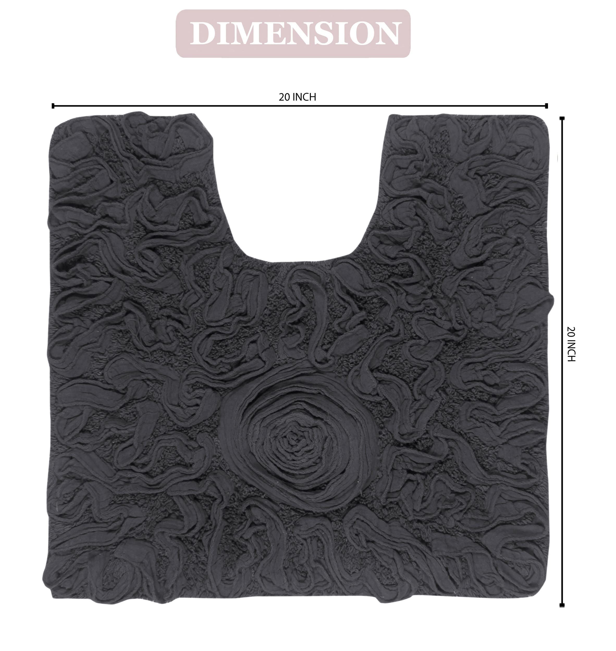 Home Weavers Bell Flower Collection 100% Cotton Tufted Bath Rugs, Extra Soft And Absorbent Bath Rugs, Non-Slip Bath Mats, Machin