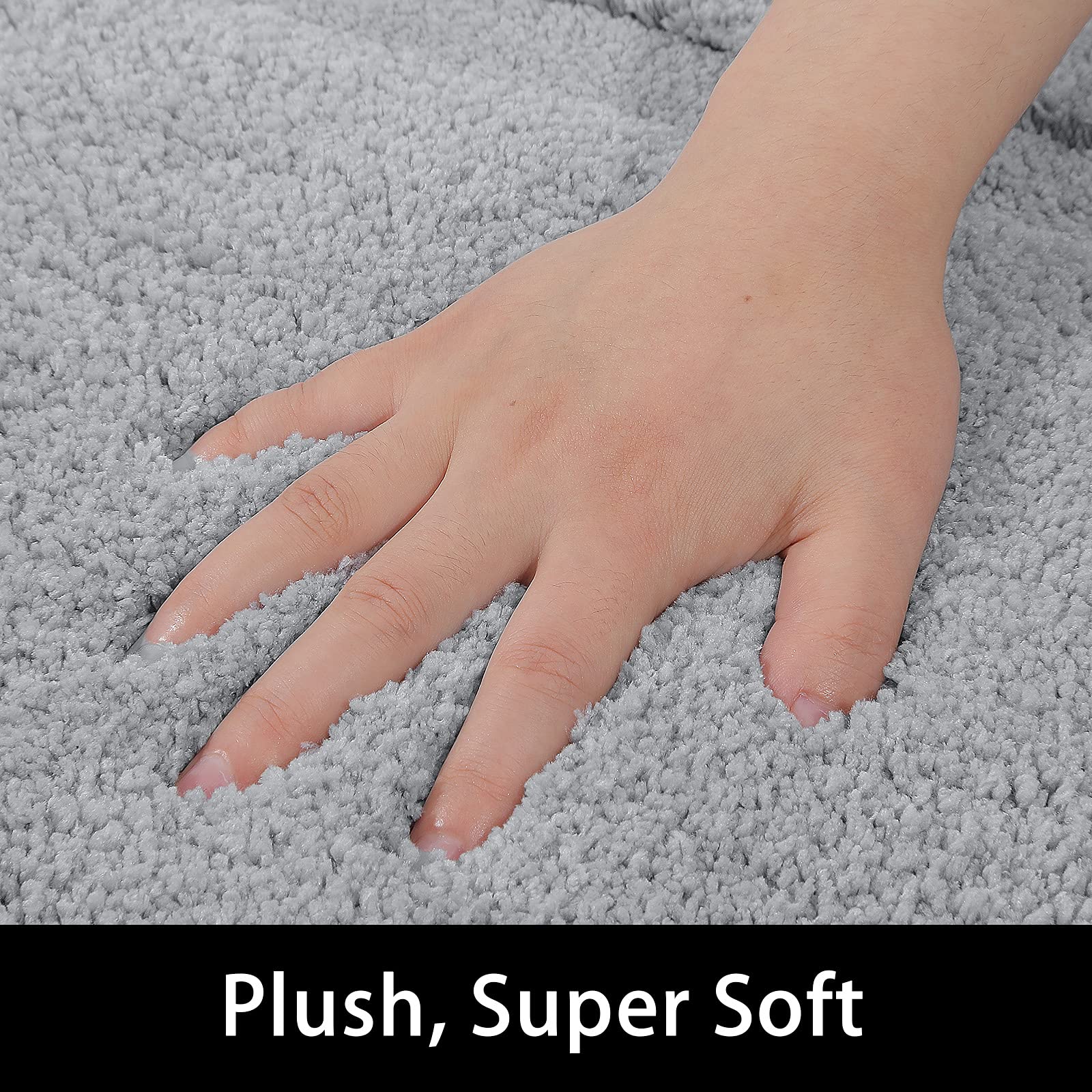 Shacos Bathroom Rugs Set Of 2 Pieces Small Bath Rugs With U Shape Toilet Rugs Set 16X24 + 20X24 Inch Soft Absorbent Bath Mats No