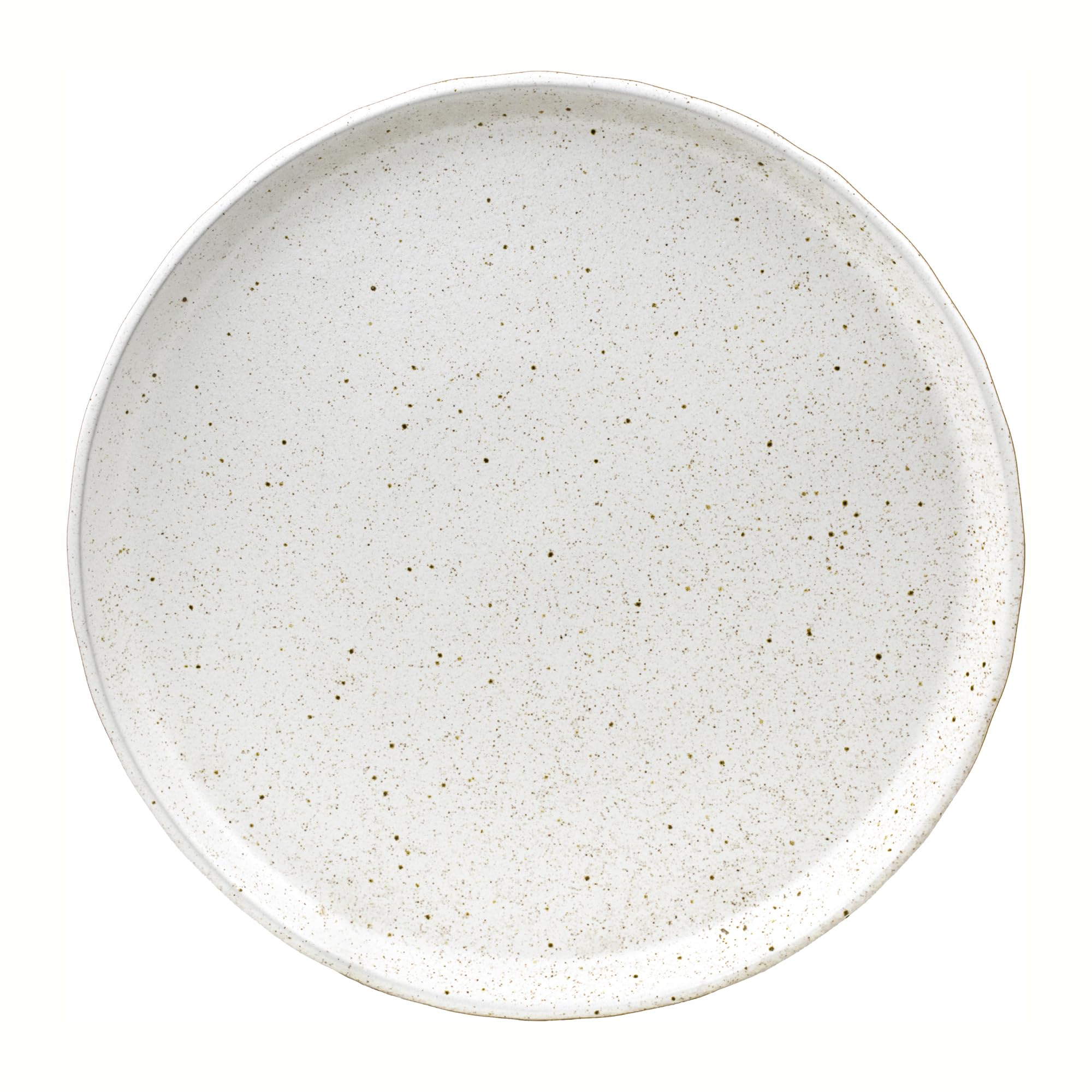 Sango Kaya 16-Piece Casual White Stone Dinnerware Set - Service for 4, Plate & Bowl Set, Rustic White Speckled Design, for Every