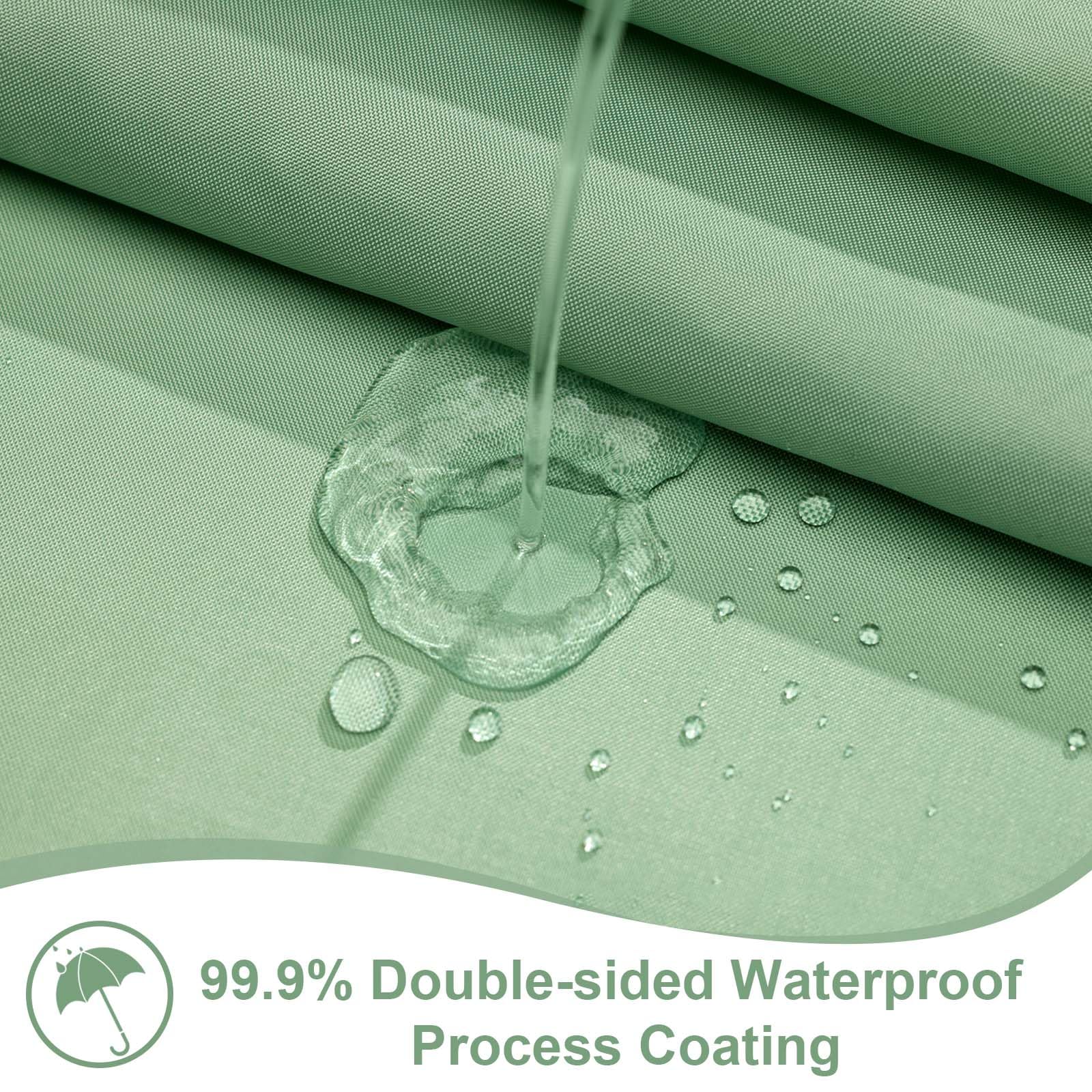 Ortigia Green Scalloped Shower Curtain, Cute Boho Preppy Sage Green Shower Curtains Aesthetic Waterproof Fabric Shabby Chic Bath