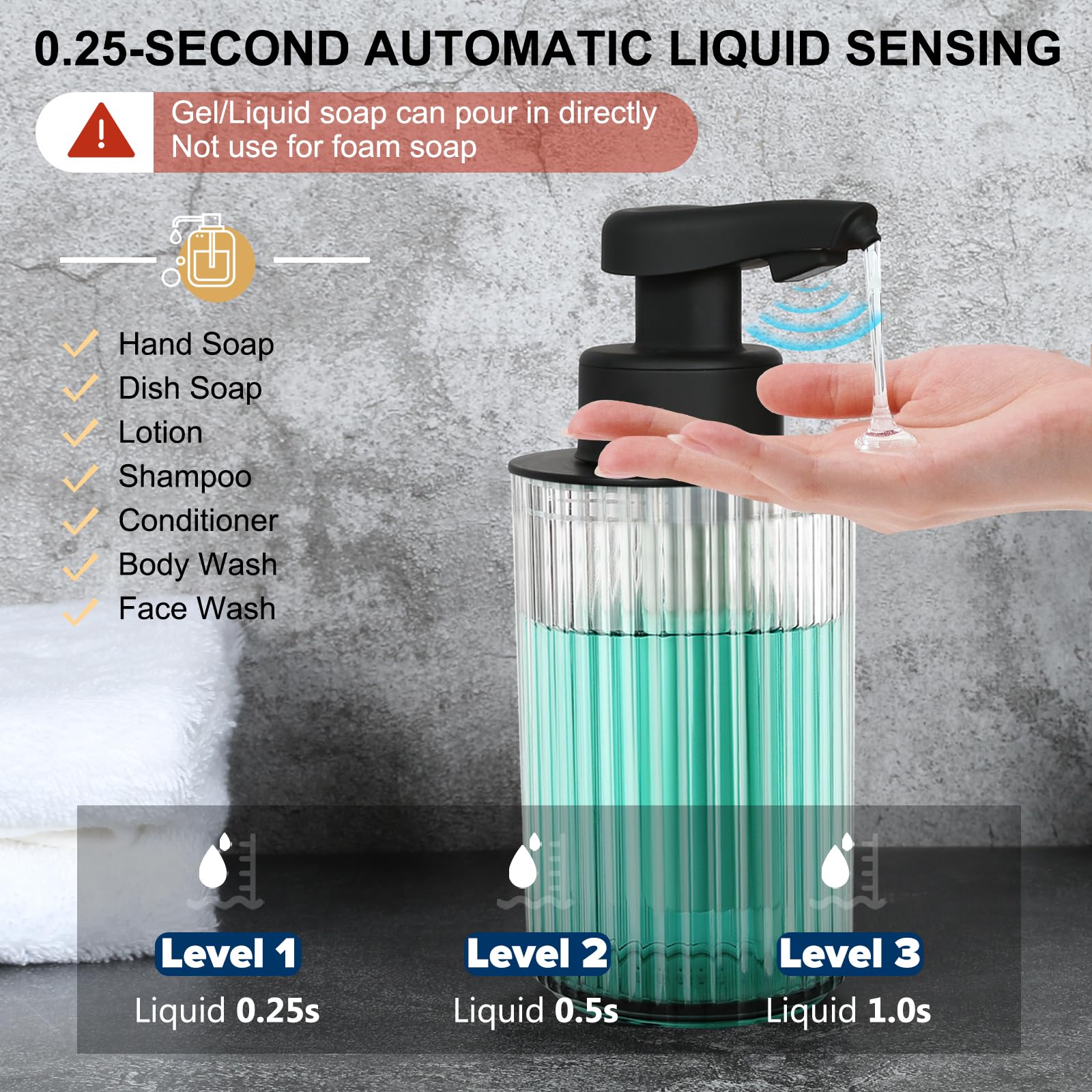 Phneems Automatic Soap Dispenser Foaming Hand Free Soap Dispenser Foam Rechargeable Touchless Soap Dispenser Smart Electric Auto