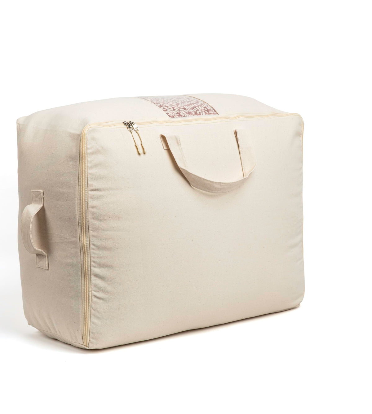 Soft Canvas Storage Bags with Zipper. Thick Breathable, 1pc King/Queen Comforter Organizer. Four Carrying Handles and Window. La