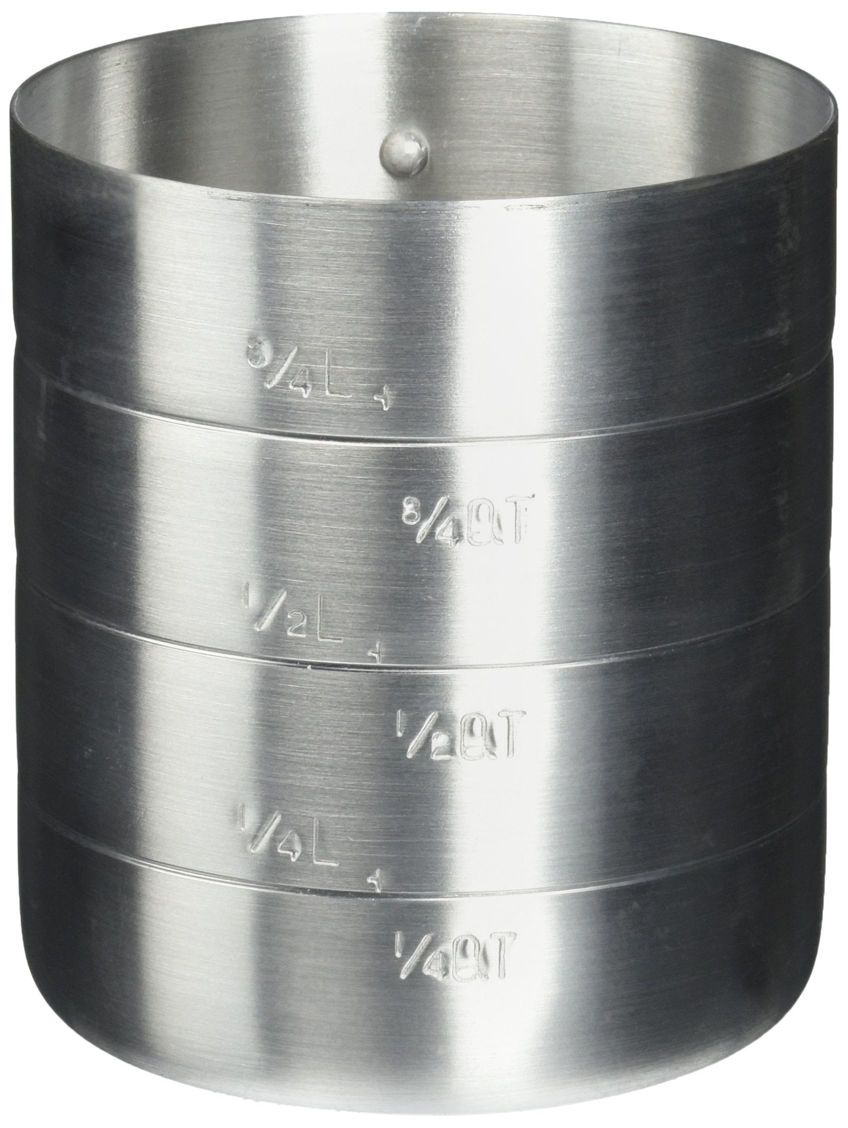 Crestware 1-Quart Aluminum Dry Measures, 22.5 X 15 X 23 Inches, Silver