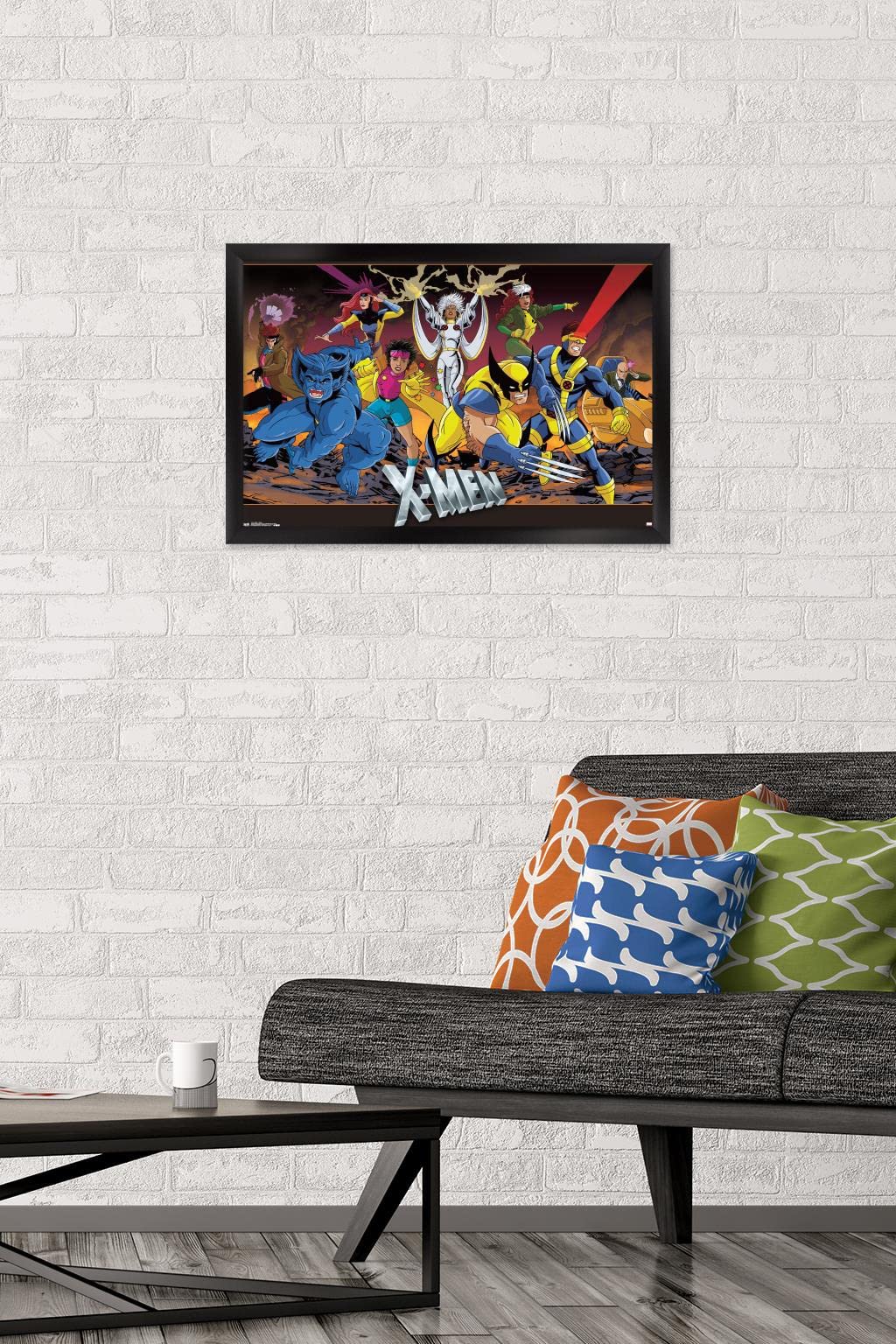 Trends International Marvel Comics - The X-Men - Group Wall Poster, 14.725'' X 22.375'', Black Framed Version