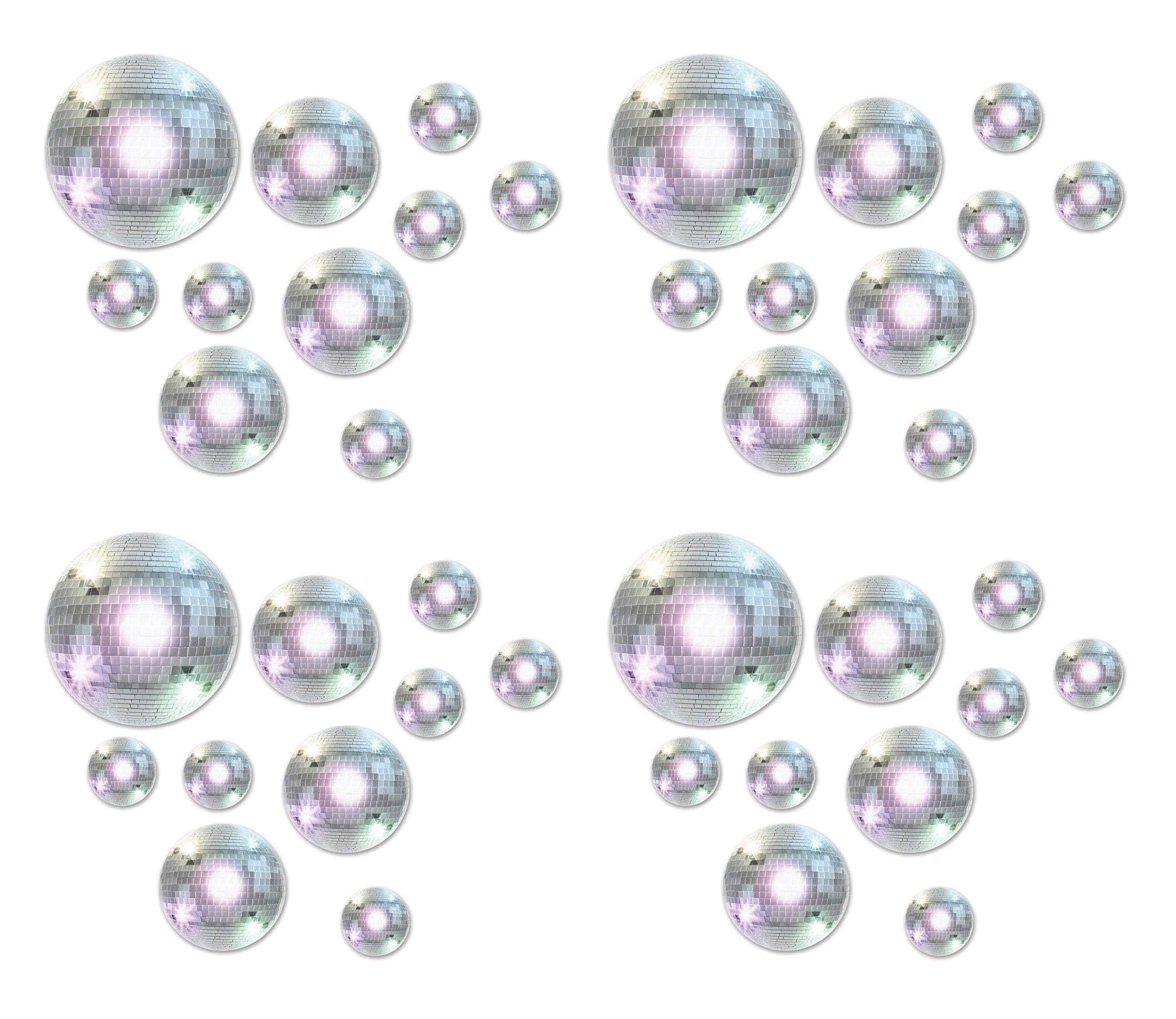 Beistle 40Piece Disco Ball Cutouts, Assorted Sizes, , Multicolored