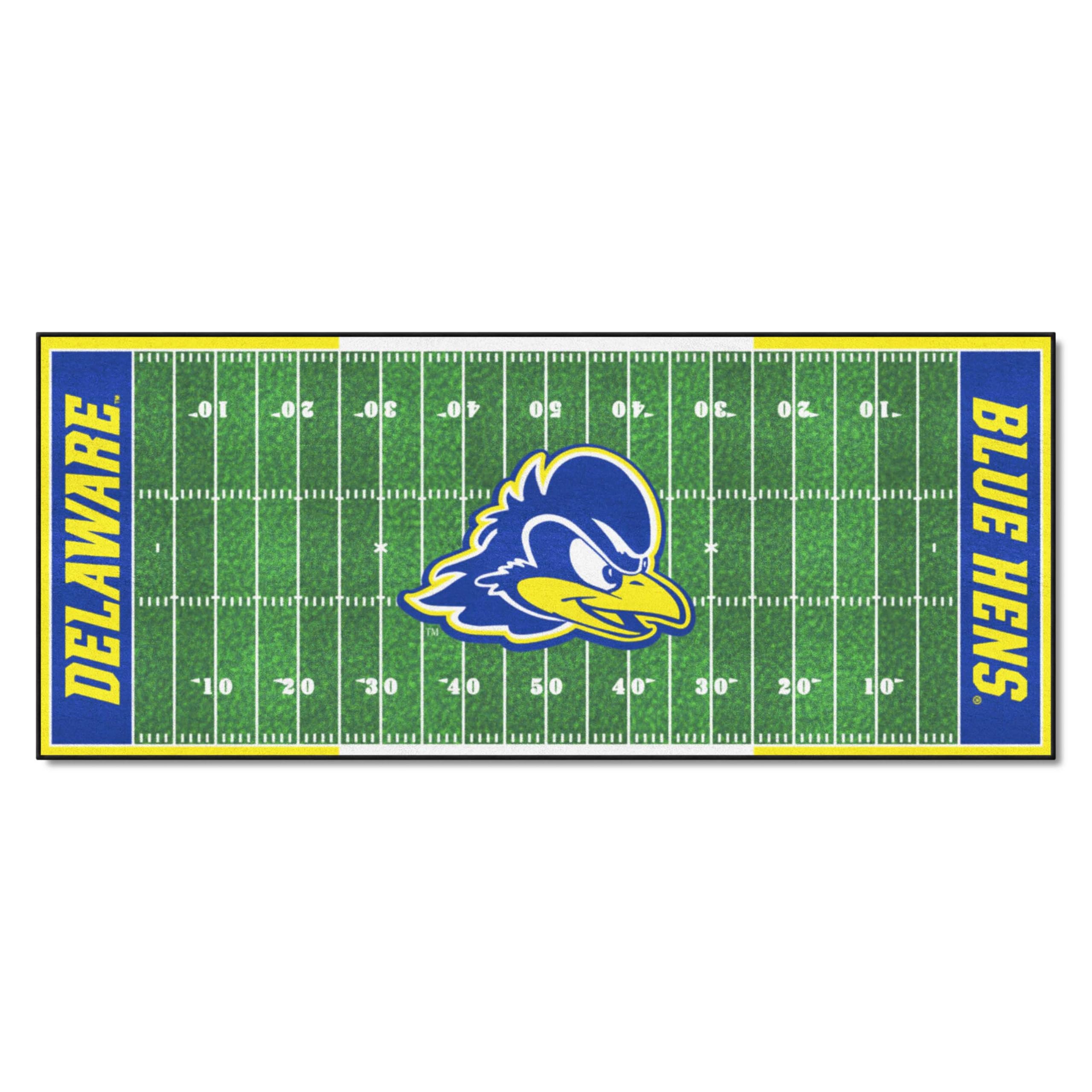 FANMATS 24303 NCAA - Delaware Blue Hens Field Runner Rug - 30in. x 72in.