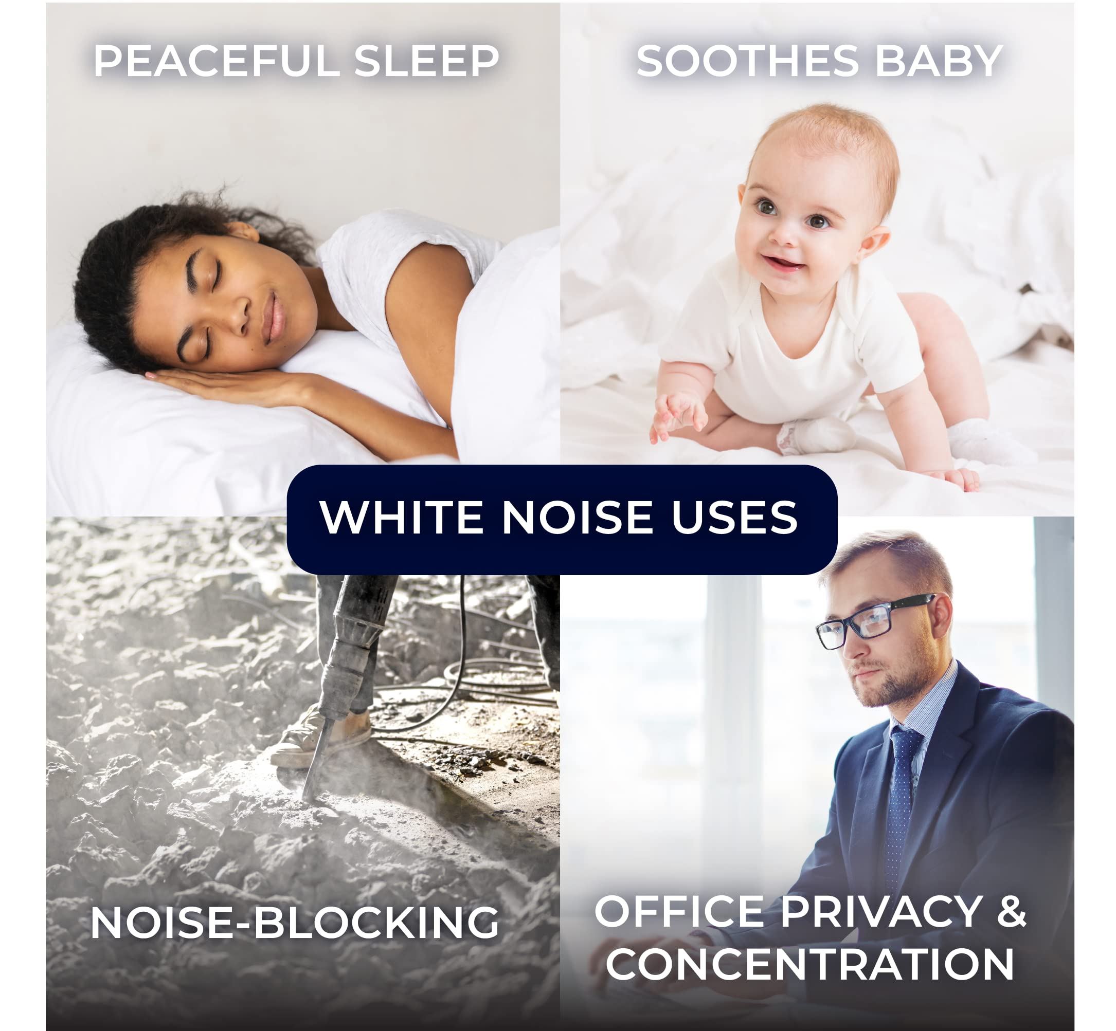 Yogasleep Dohm (White,Pink) The Original White Noise Machine, Relaxing Natural Sound From A Real Fan, Noise Cancelling For Offic