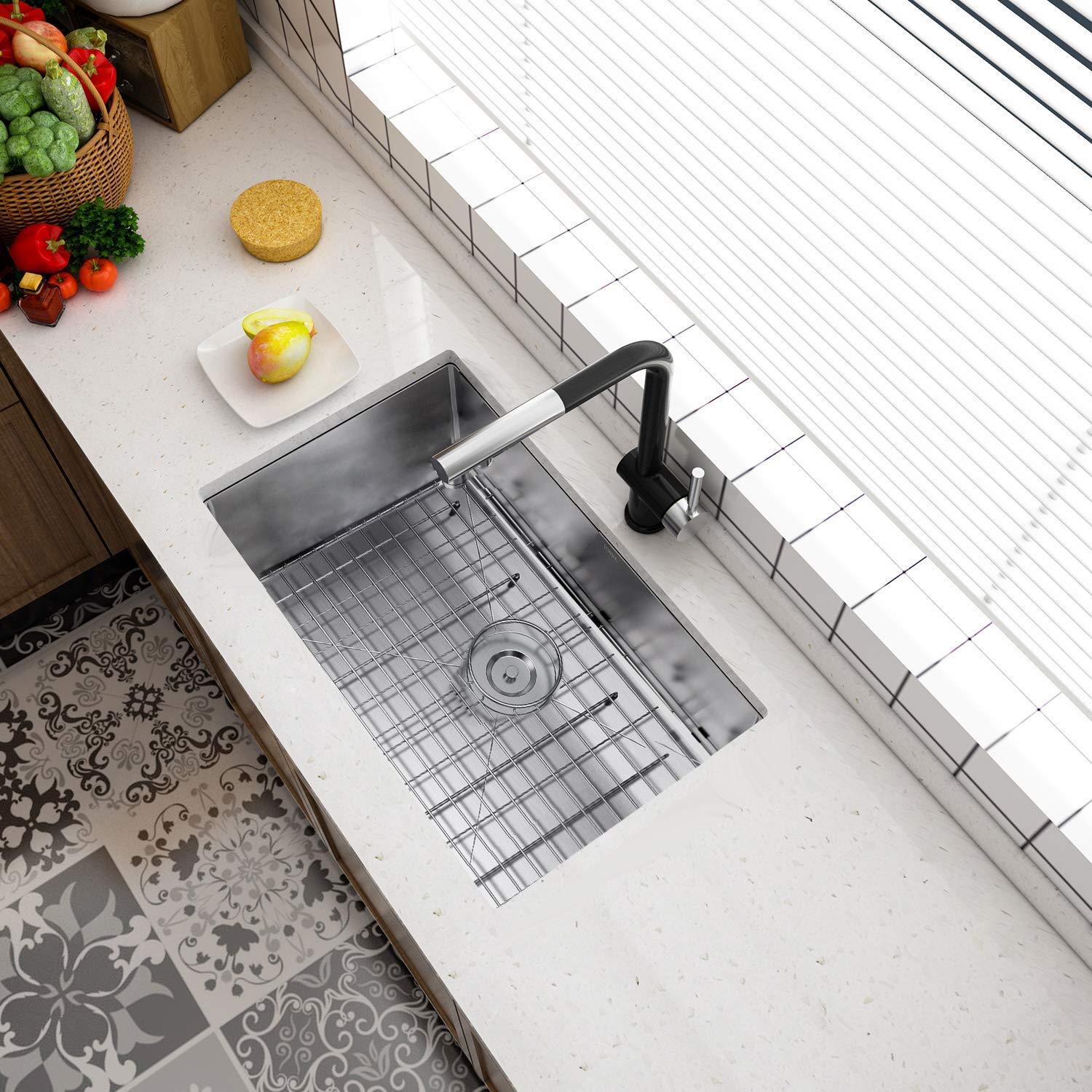 TORVA 28-inch Undermount Kitchen Sink  16 Gauge Stainless Steel Single Bowl - 10 Inches Deep Basin