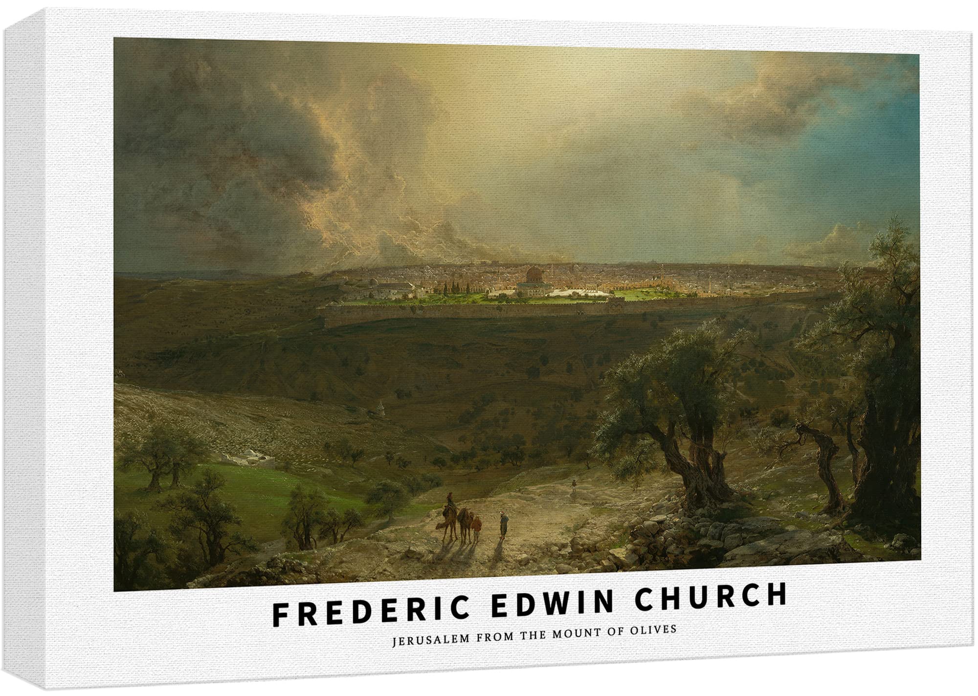 Wall26 Canvas Print Wall Art Jerusalem From Mount Of Olives By Church Historic Classical Illustrations Fine Art Decorative Vinta