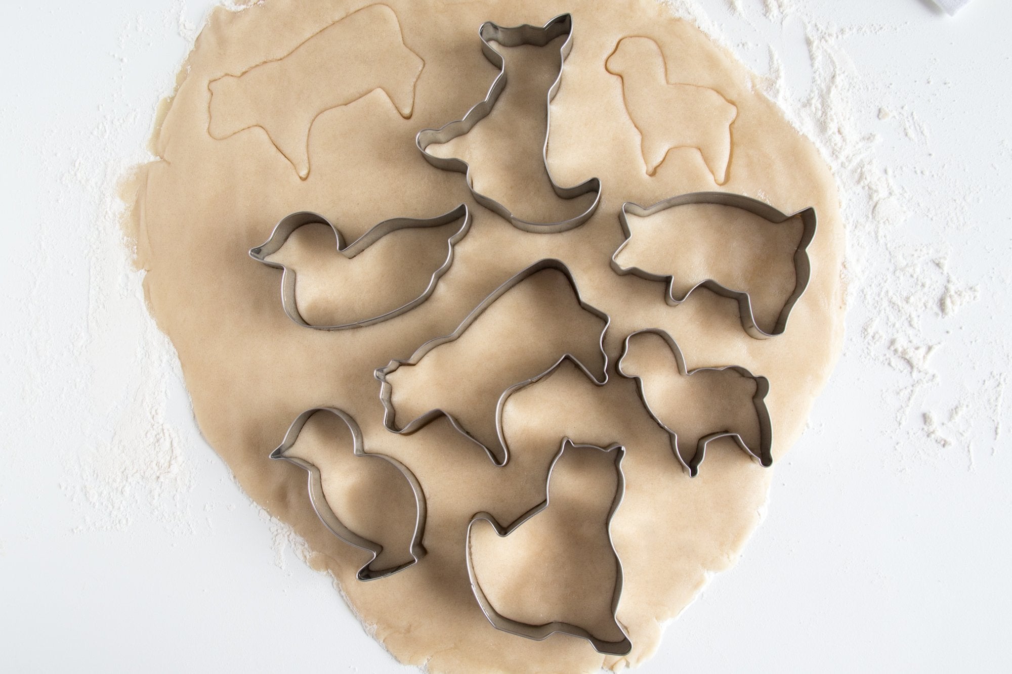 Fox Run Set Cookie Cutters, Set Of 7, Standard, Farm Animals, Silver