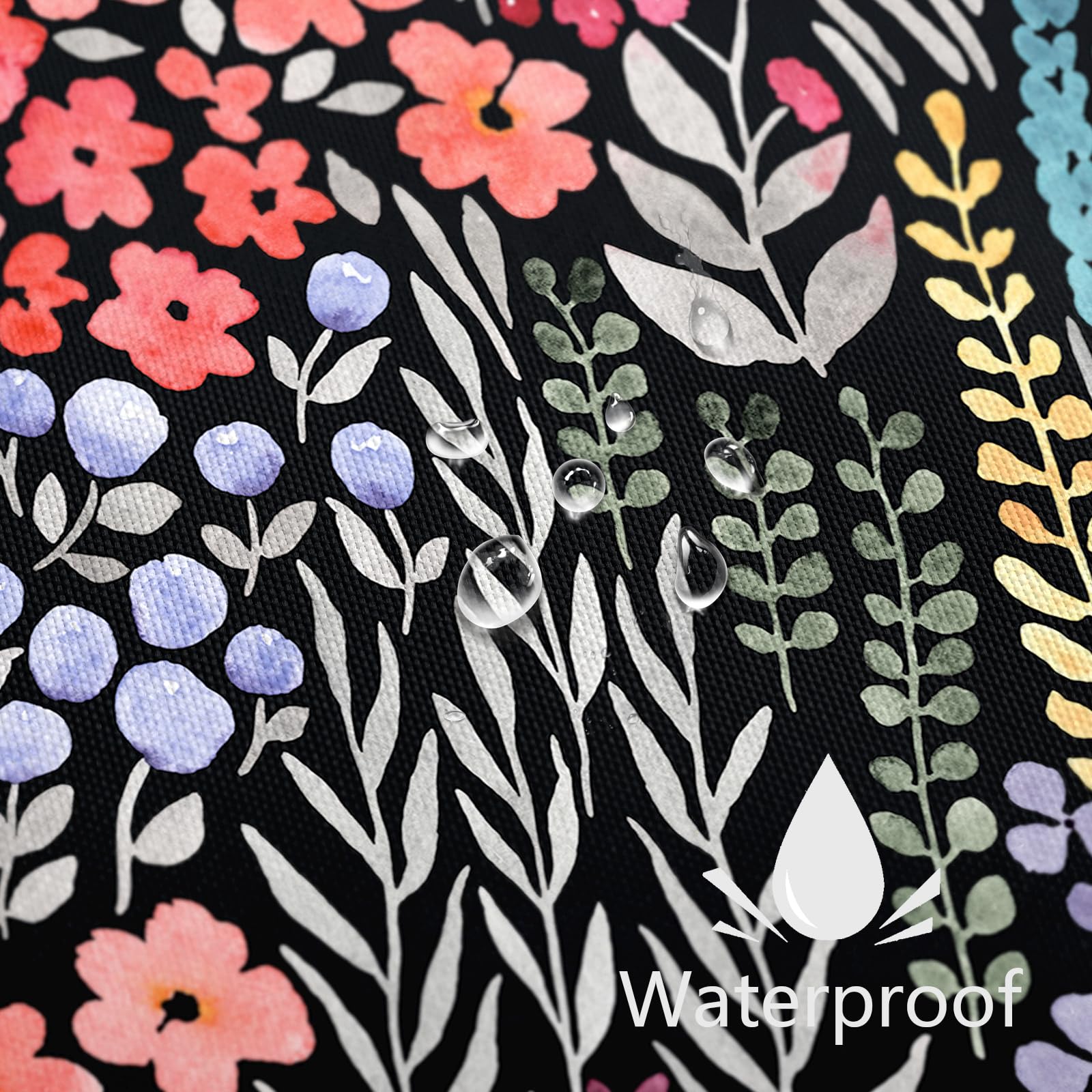 Mayzus Small Stall Shower Curtain 36 X 72 Inch, Half Narrow Cute Floral Shower Curtain For Bathroom, Colorful Wildflower Boho Co