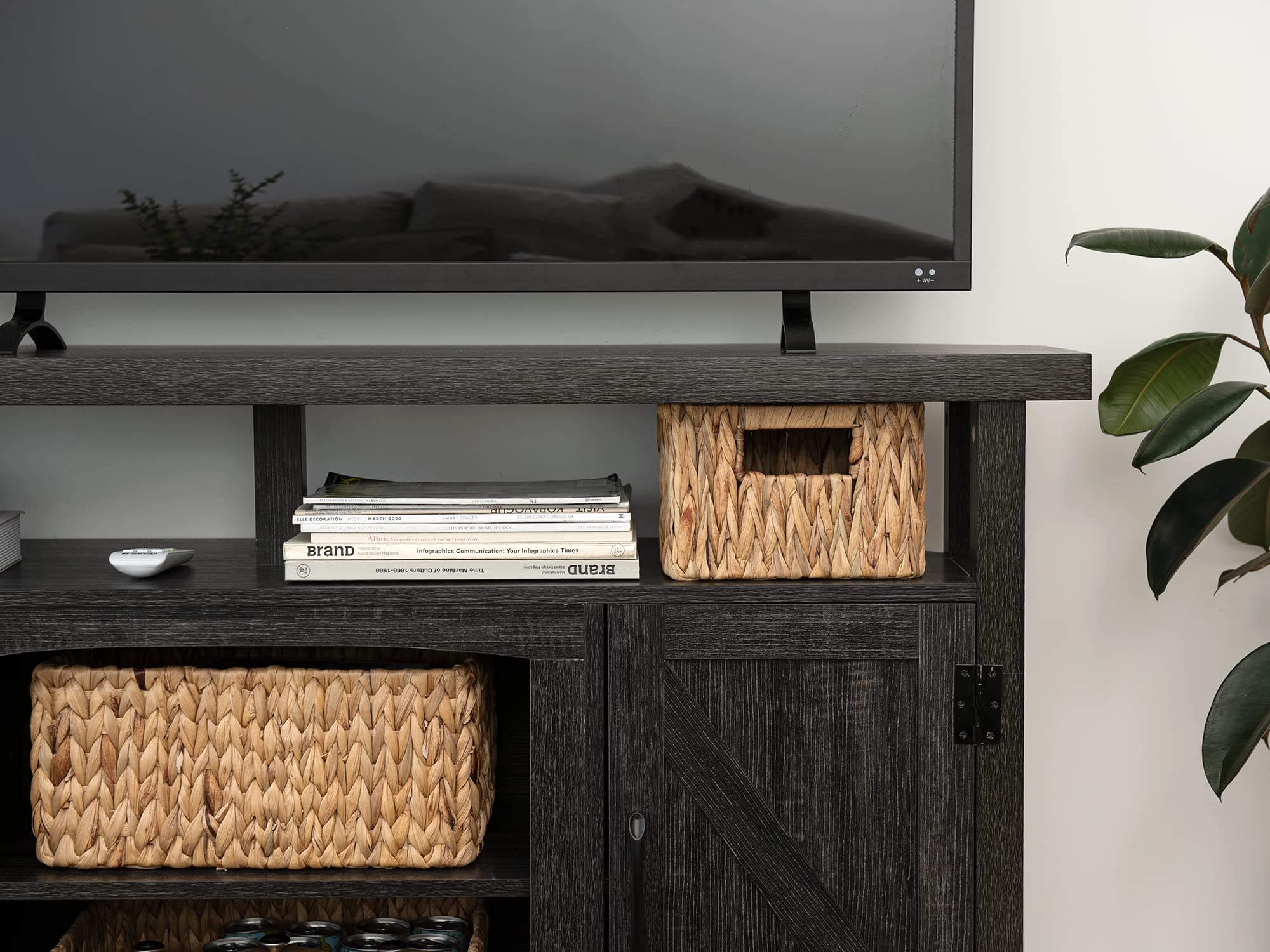 StorageWorks Handwoven Storage Baskets  Water Hyacinth Wicker Baskets for Organizing  Set of 3 (1PC Large  2PCS Medium)