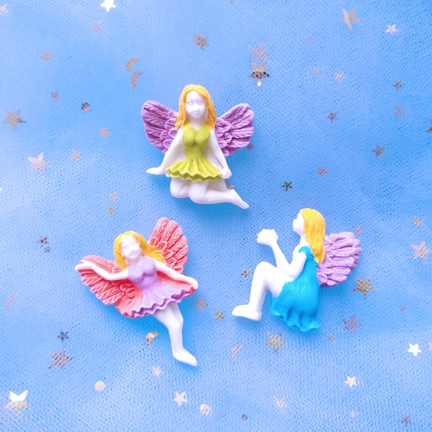Anyana 4 Fairy Wizard Angel Angelic Cherub Silicone Mould Gnome Cake Fondant Gum Paste Mold For Sugar Paste Forest Cupcake Decor