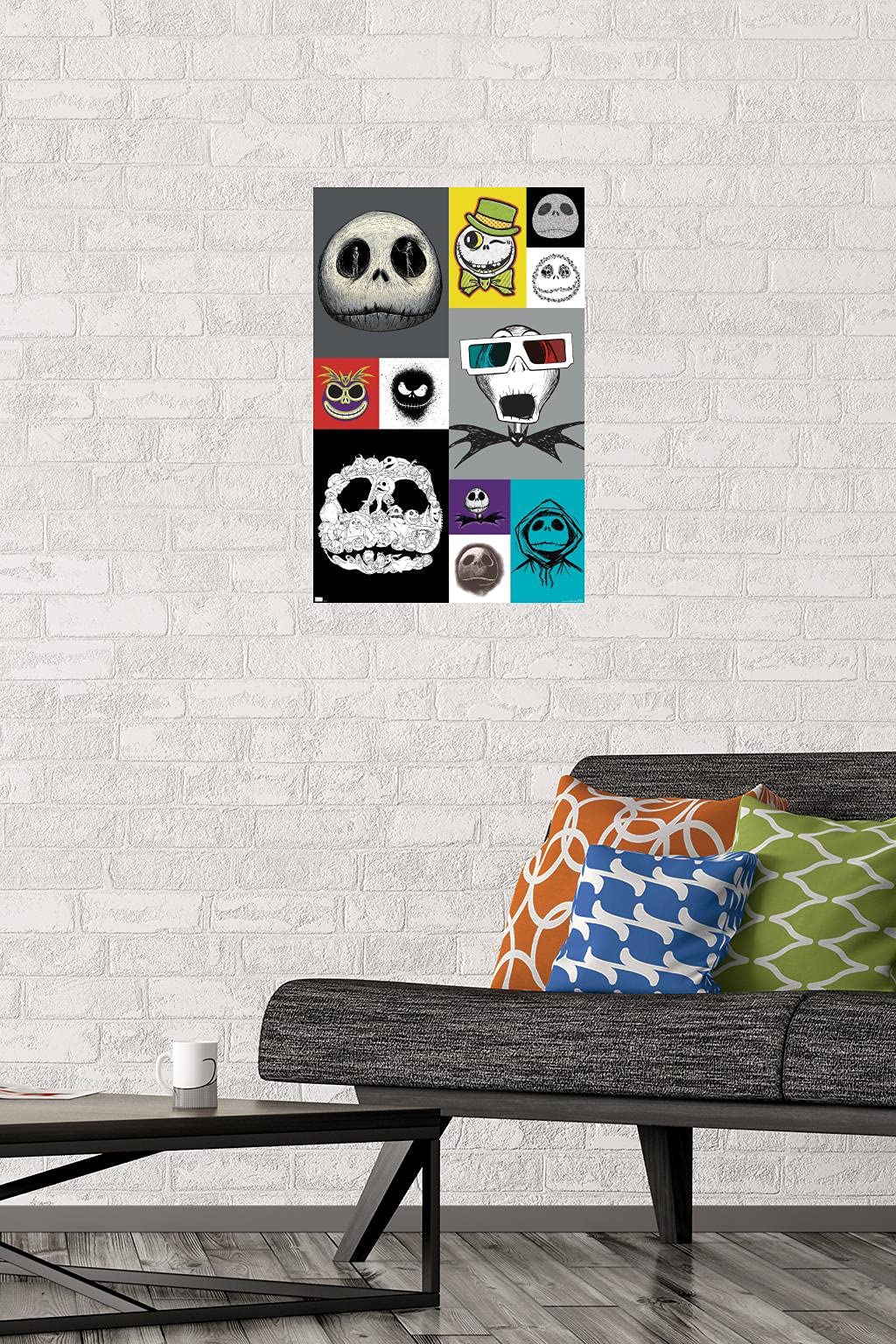Trends International Disney Tim Burton'S The Nightmare Before Christmas - Jack Grid Wall Poster, 14.72'' X 22.37'', Premium Post