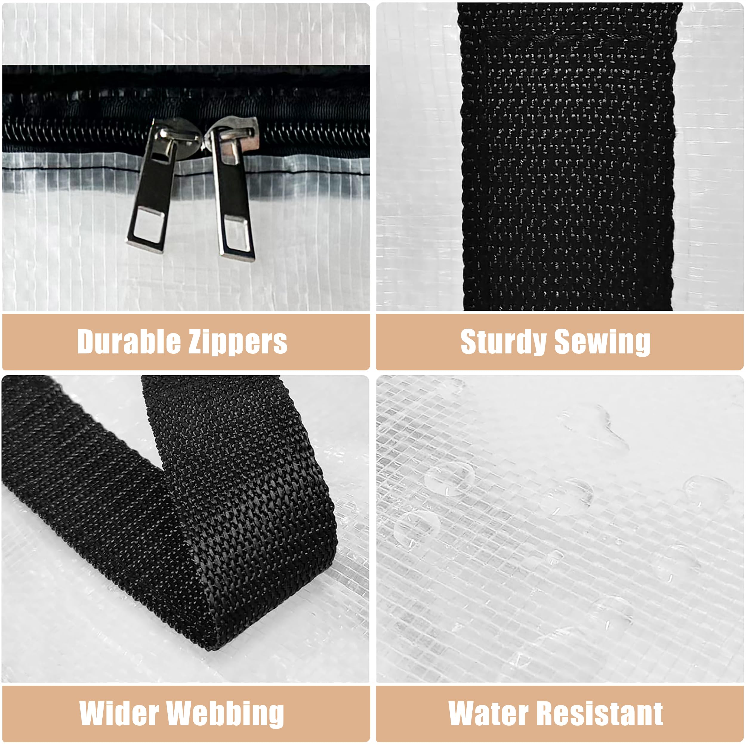 Naturelux Heavy Duty Moving Bags - Extra Large Packing Bags And Storage Totes, Collapsible And Foldable Option For Moving And St