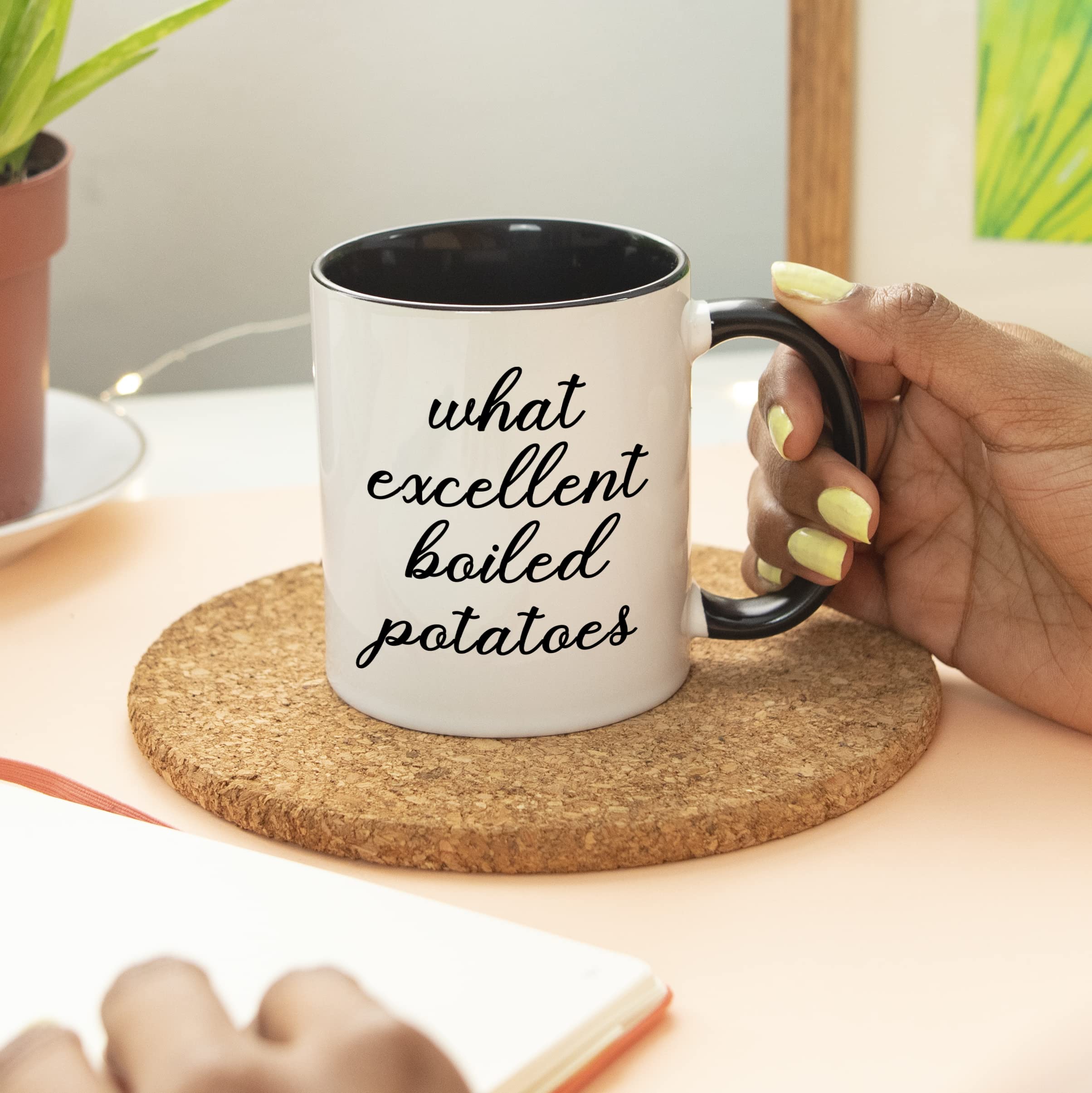 YouNique Designs Jane Austen Mug - 11 Ounces, Pride and Prejudice Quote, Literary Mug (Black Handle)