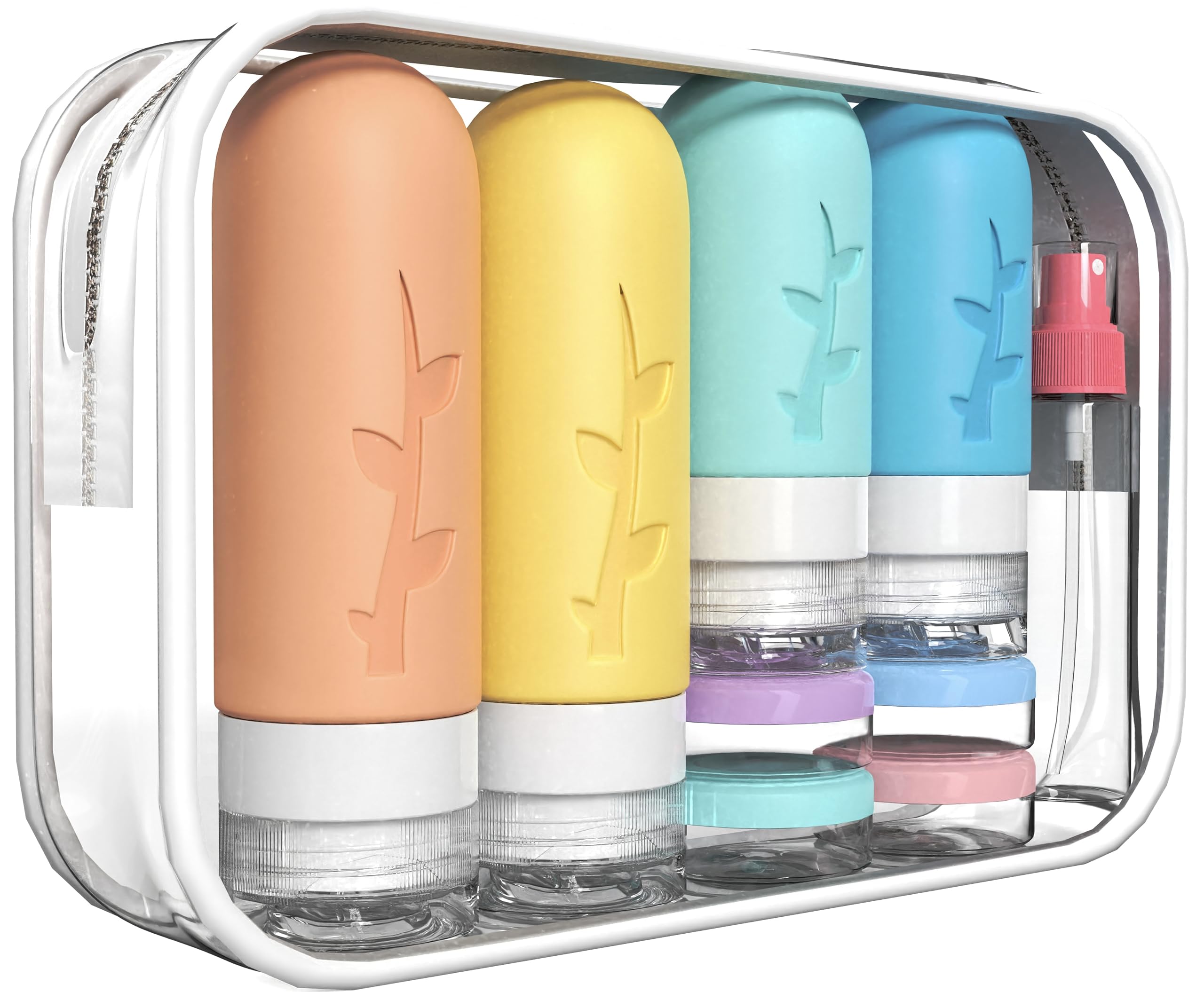 18Pack Travel Bottles For Toiletries, Travel Essentials Tsa Approved Travel Toiletry Bottles Silicone Travel Containers, Leak Pr