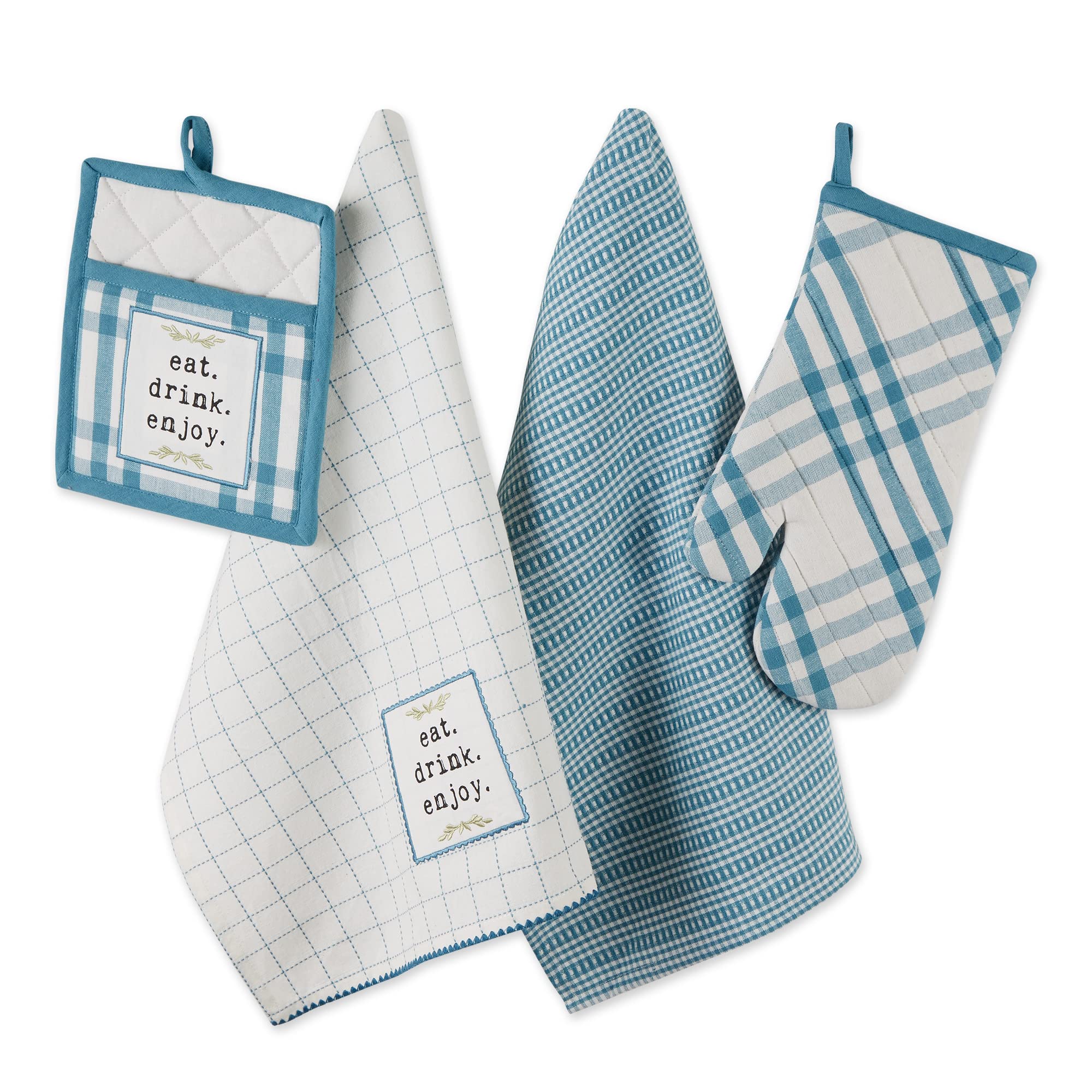 STORM BLUE HOME SWEET FARMHOUSE KITCHEN SET/4