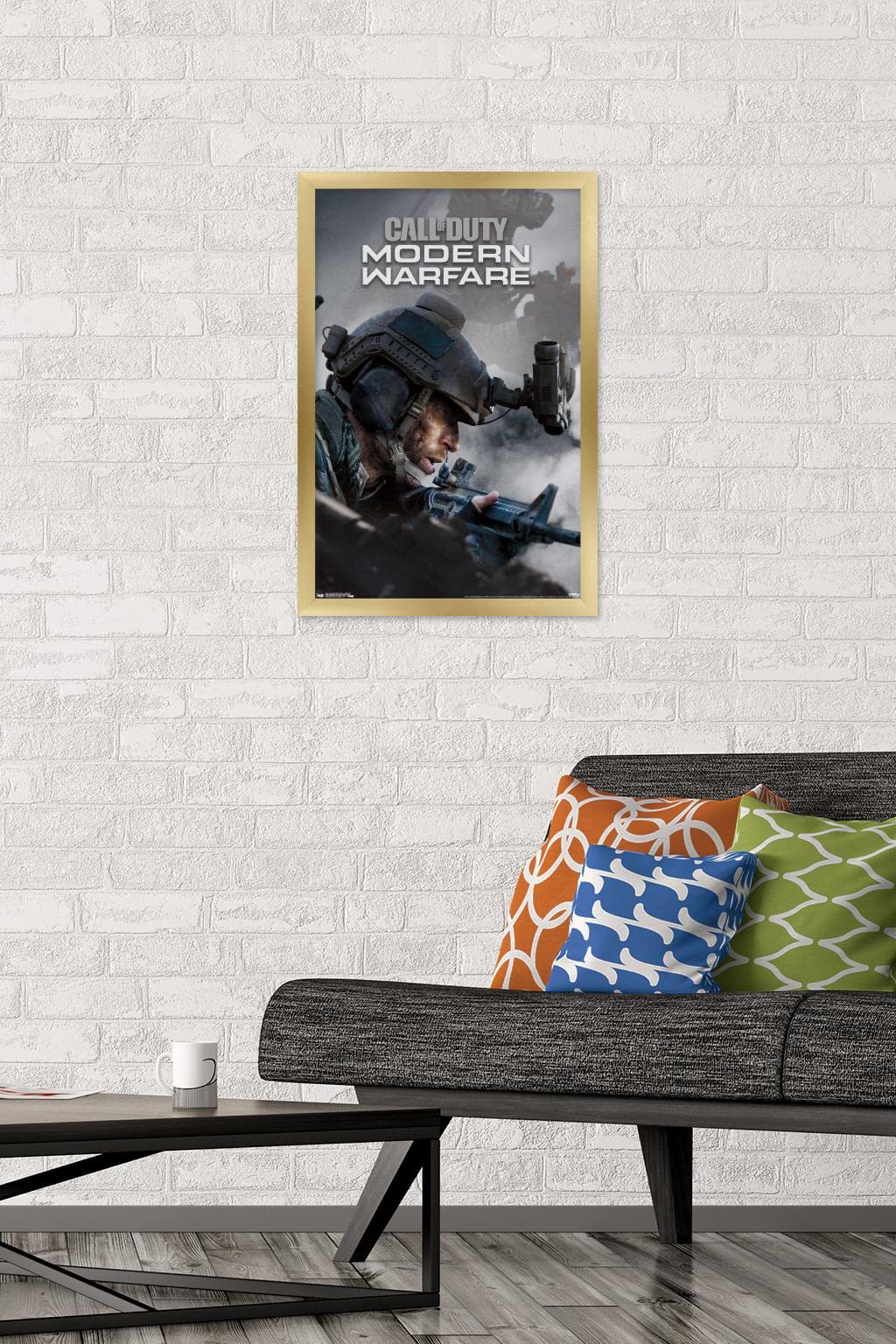 Trends International Call Of Duty: Modern Warfare - Multiplayer Wall Poster, 14.725'' X 22.375'', Gold Framed Version