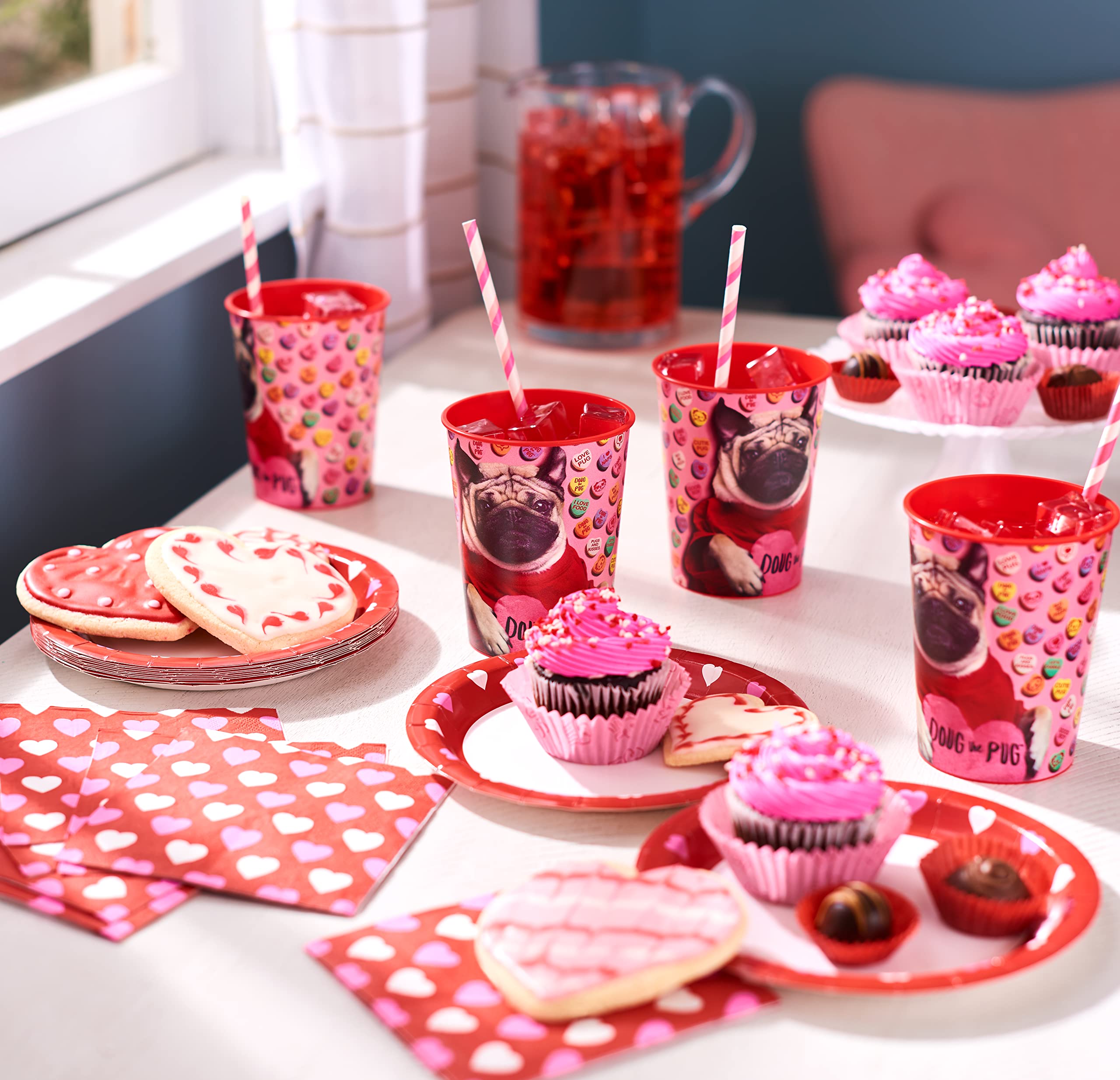 American Greetings 36-Count 7 In. Valentines Day Party Supplies, Dessert Plates