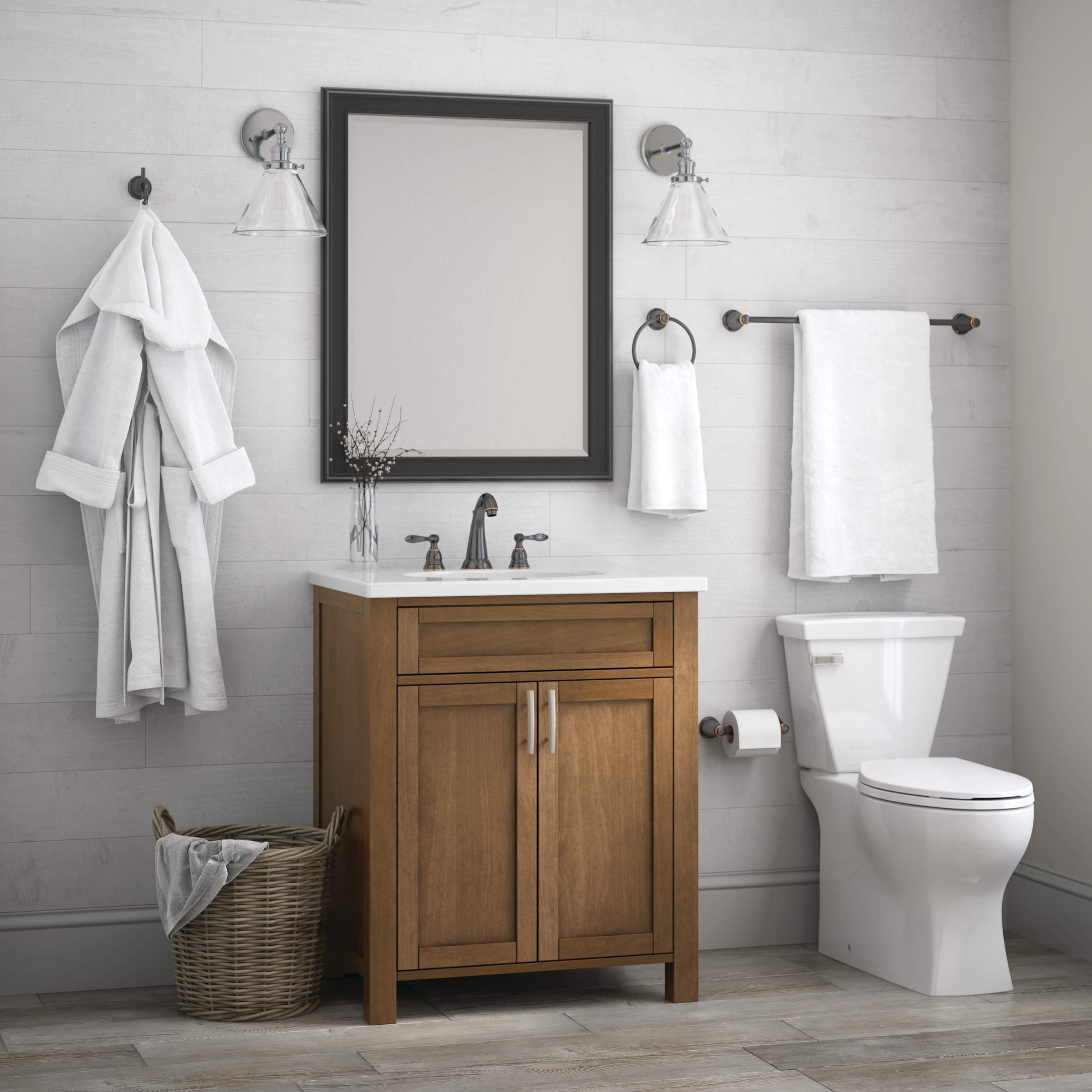 Franklin Brass Kinla Toilet Paper Holder  Delta Oil Rubbed Bronze  Bathroom Accessories  KIN50-OB1 6.75 x 3.25 x 2.13 Inches