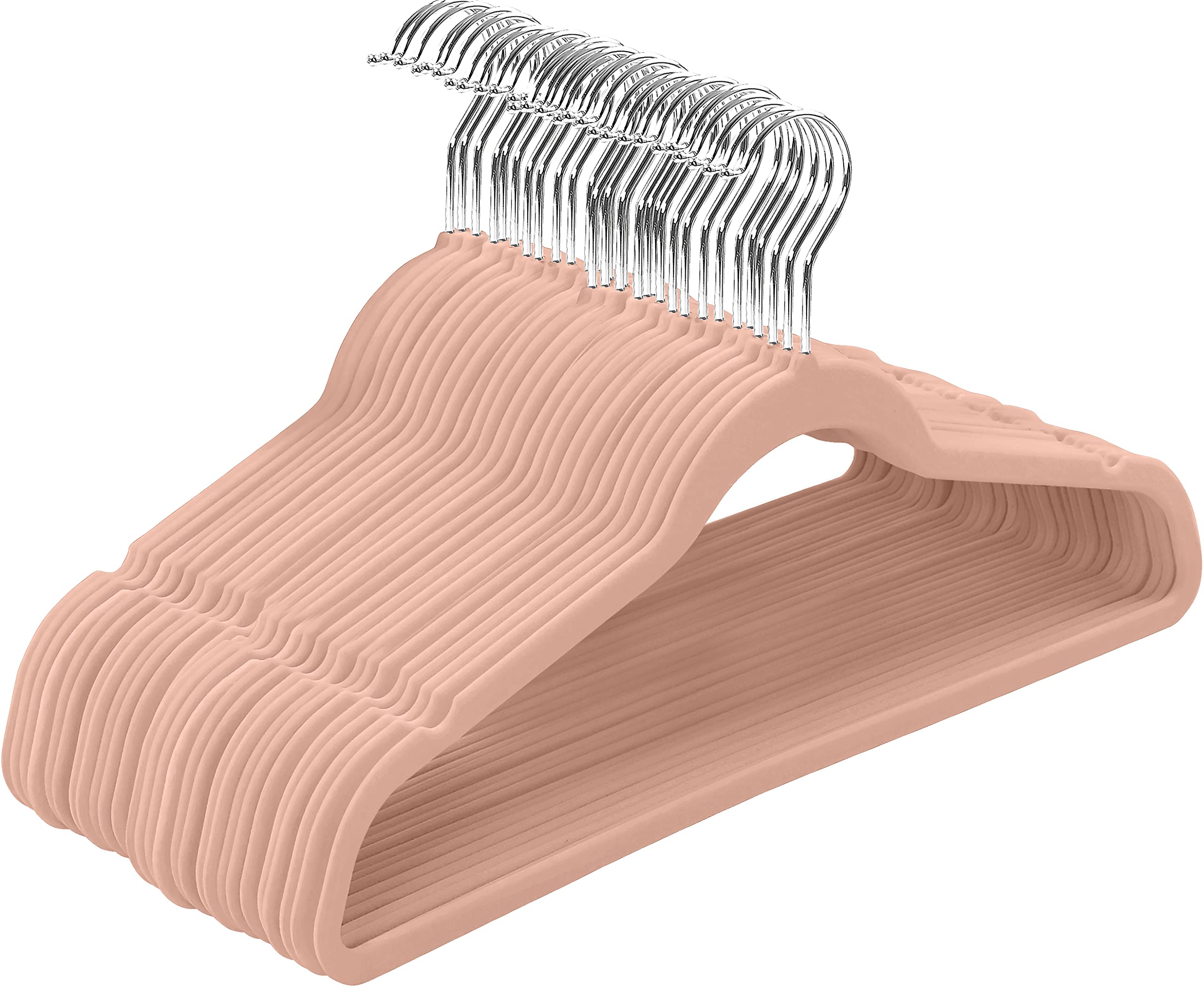 Utopia Home Premium Velvet Hangers 50 Pack - Non-Slip & Durable Clothes Hangers - Pink Hangers With 360 Degree Rotatable Hook -