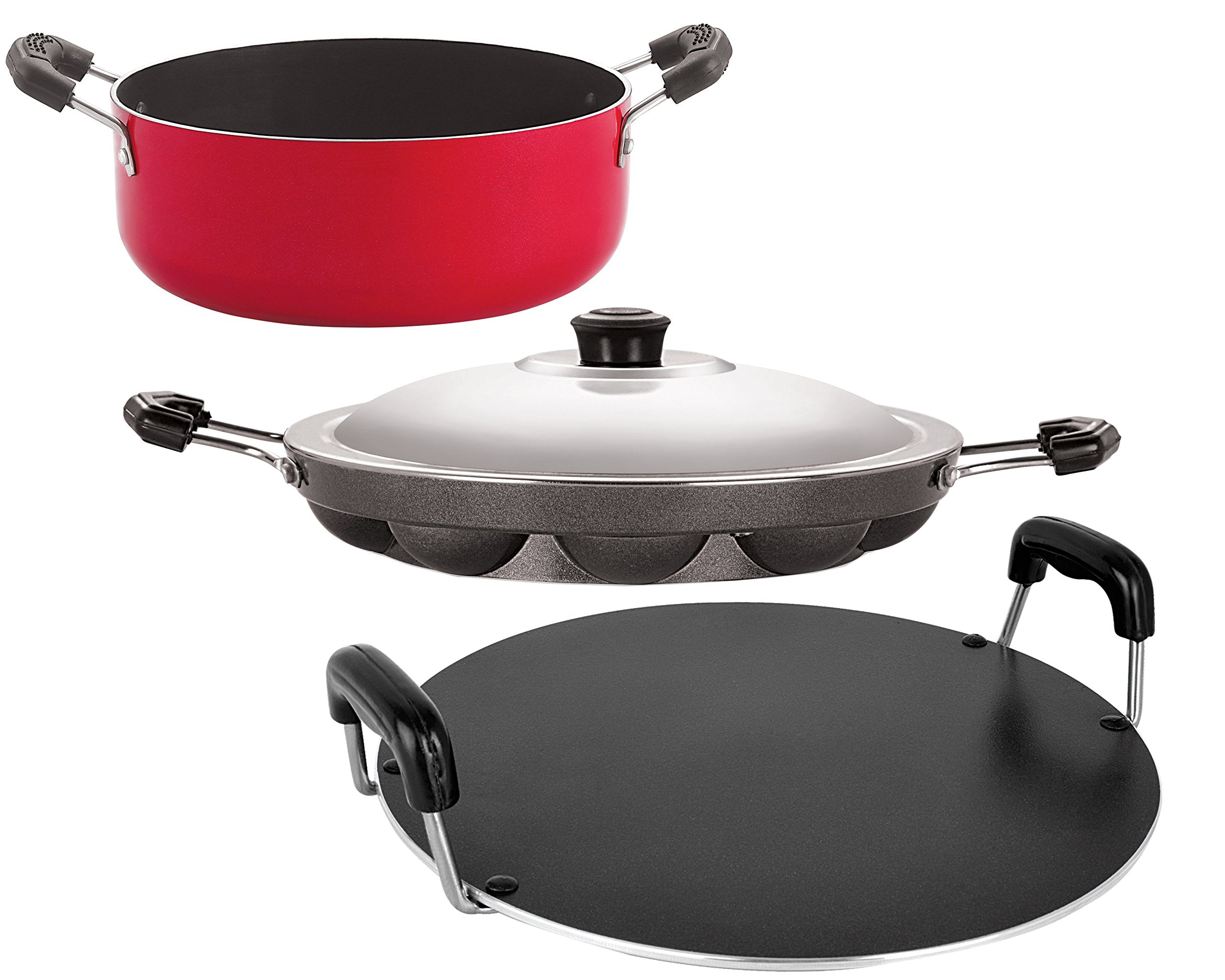 Nirlon NonStick Stain Resistance Aluminium Kitchen Cooking Utenils Combo Gift Set Offer