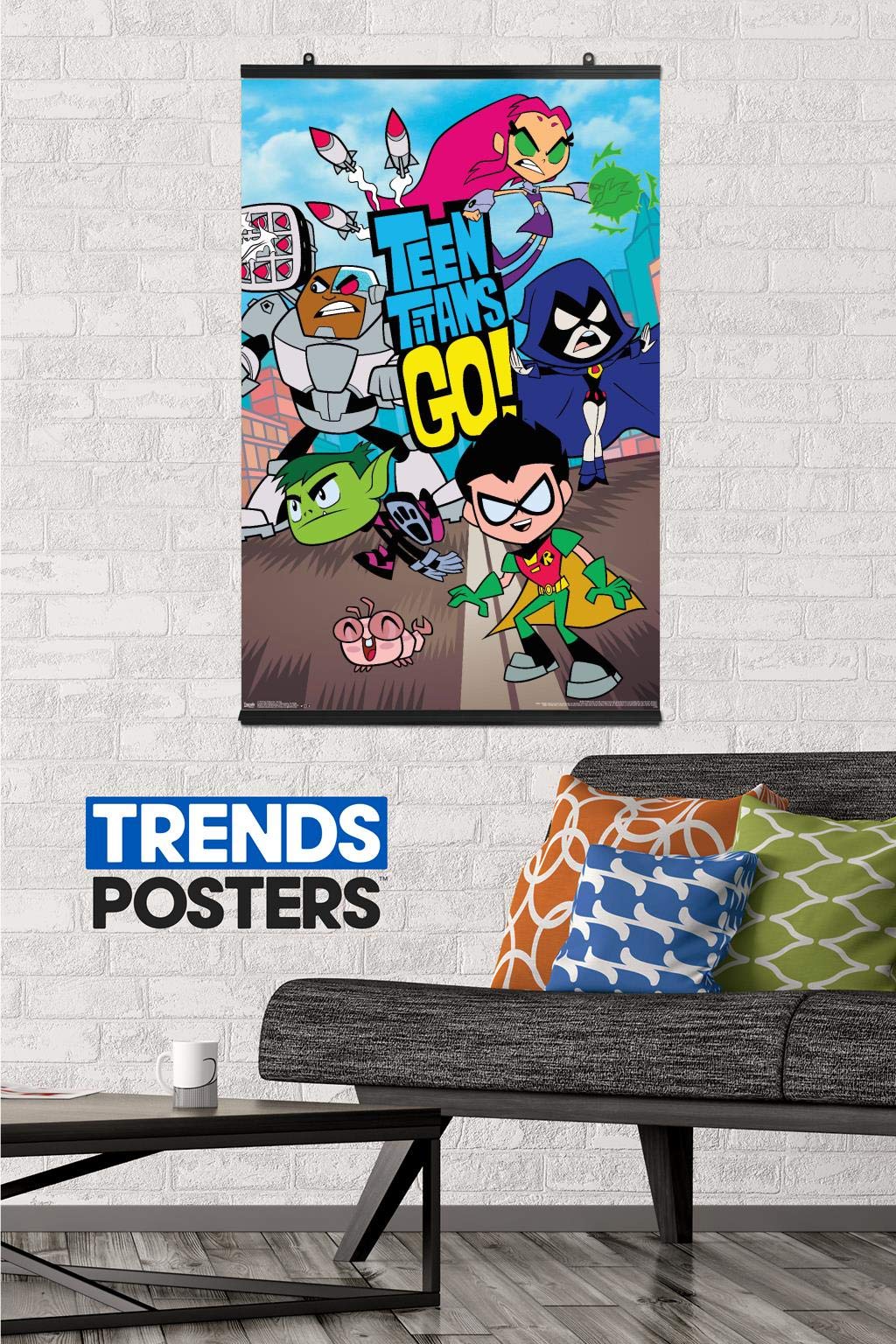 Trends International Dc Comics Tv - Teen Titans Go! - Group Wall Poster, 22.37'' X 34.00'', Premium Poster & Clip Bundle