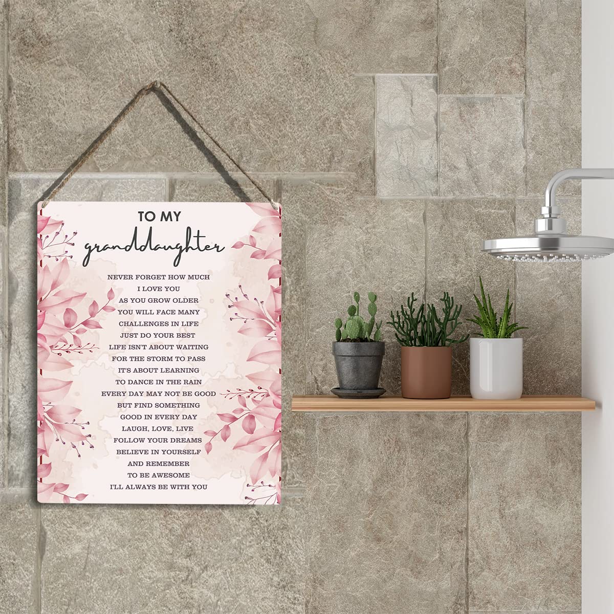 Inspirational Granddaughter Gifts from Grandma How Much I Love You Wooden Hanging Sign Granddaughter Gifts Birthday New Year Chr