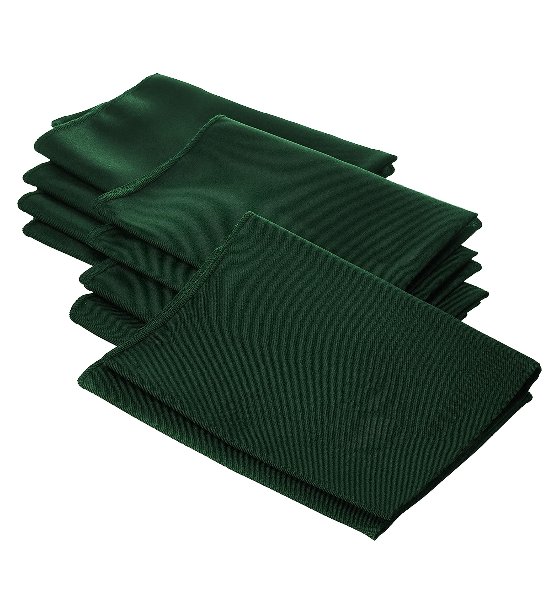 LA Linen Pack-10 Polyester Poplin Napkin 18 by 18-Inch  Hunter Green