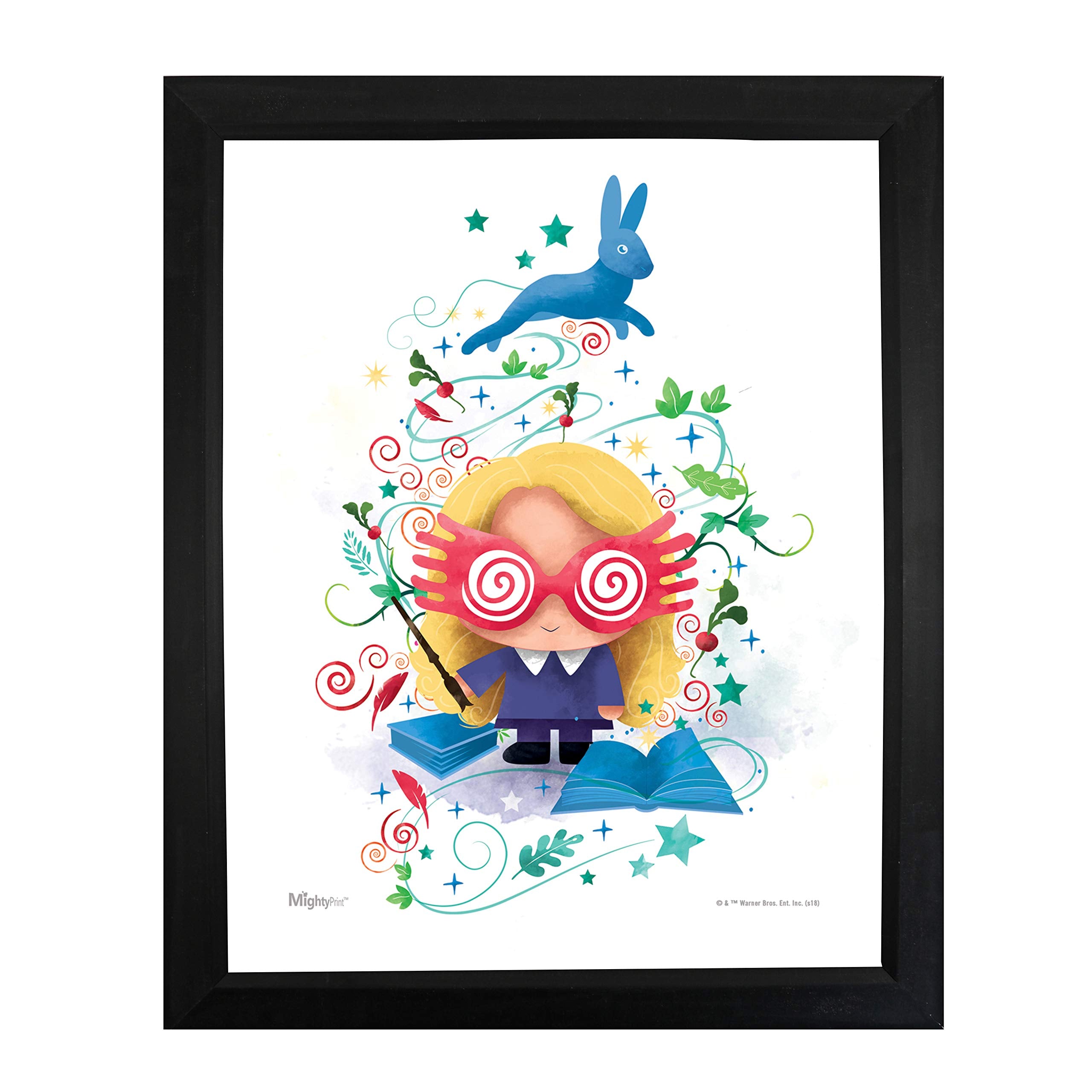 Mightyprint Harry Potter Sleek, Modern, Minimalist Framed Wall Art Luna Lovegood Water Color Not Made Of Paper For Kid Baby Nurs