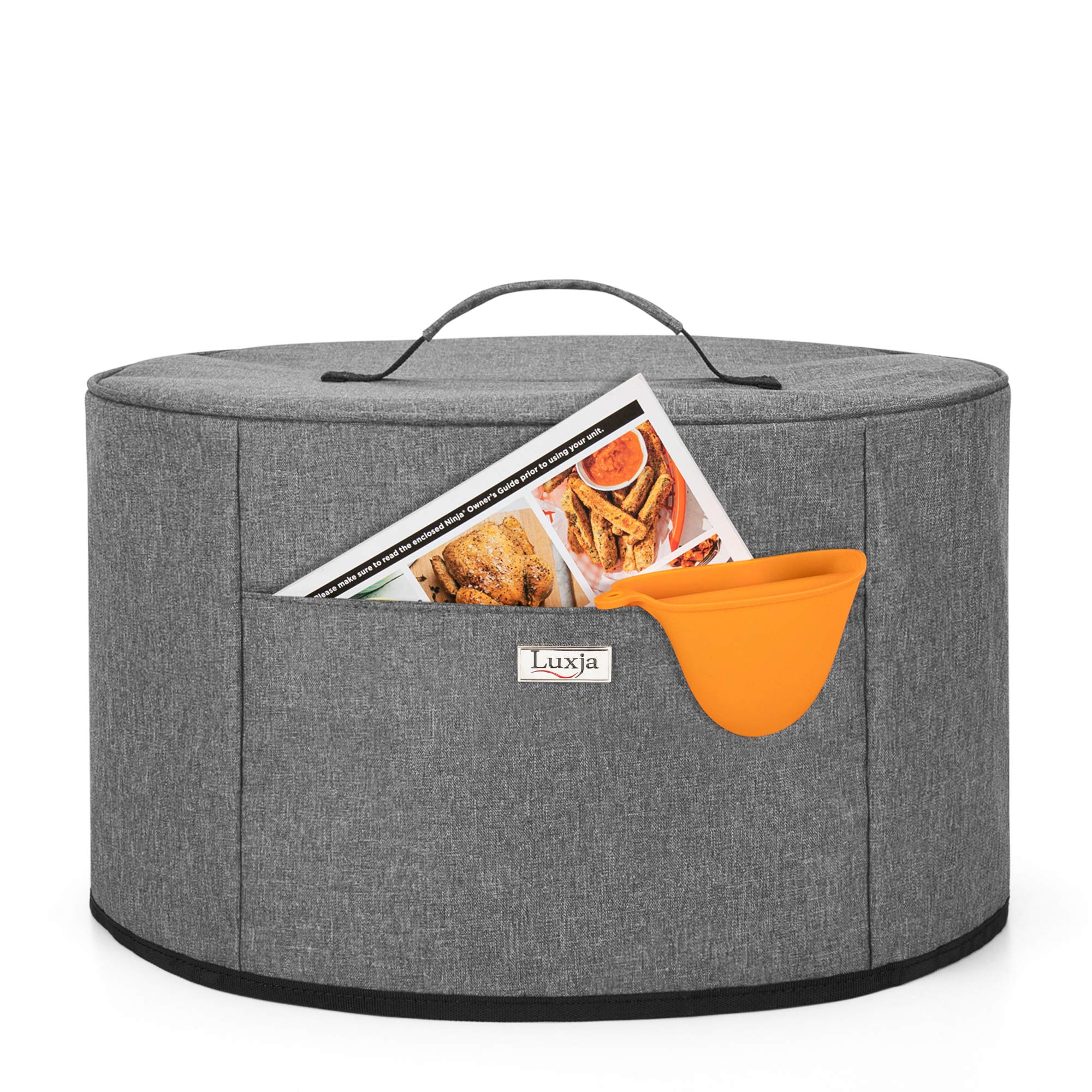 Luxja Slow Cooker Cover (Aluminum Foil Lining), Slow Cooker Dust Cover Fits Most 6-8 Quart Oval Slow Cooker, Gray
